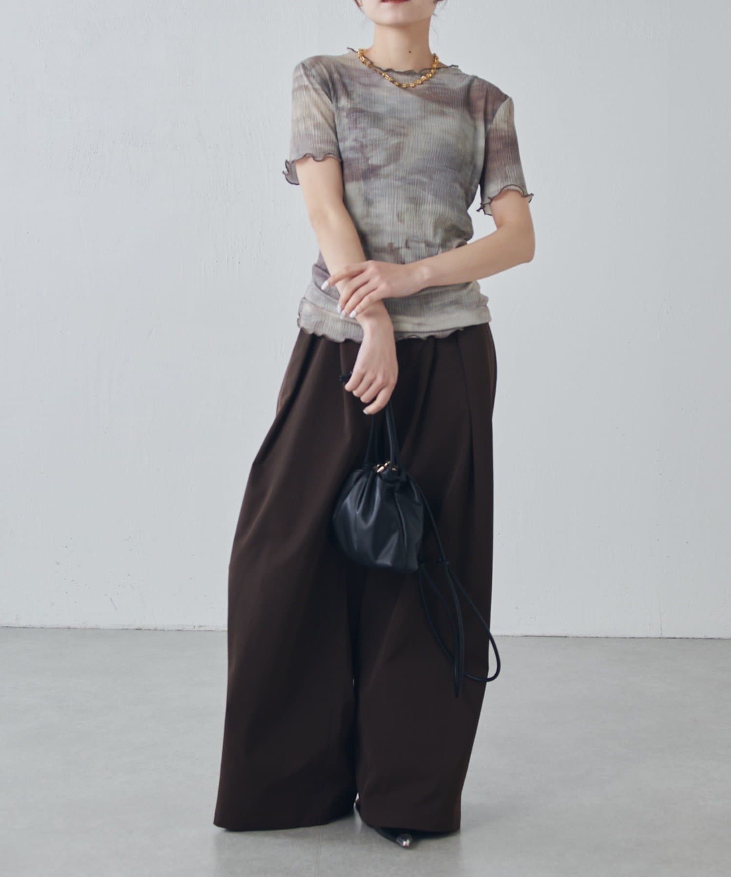 Lui's(ルイス) デザインタックワイドスラックス