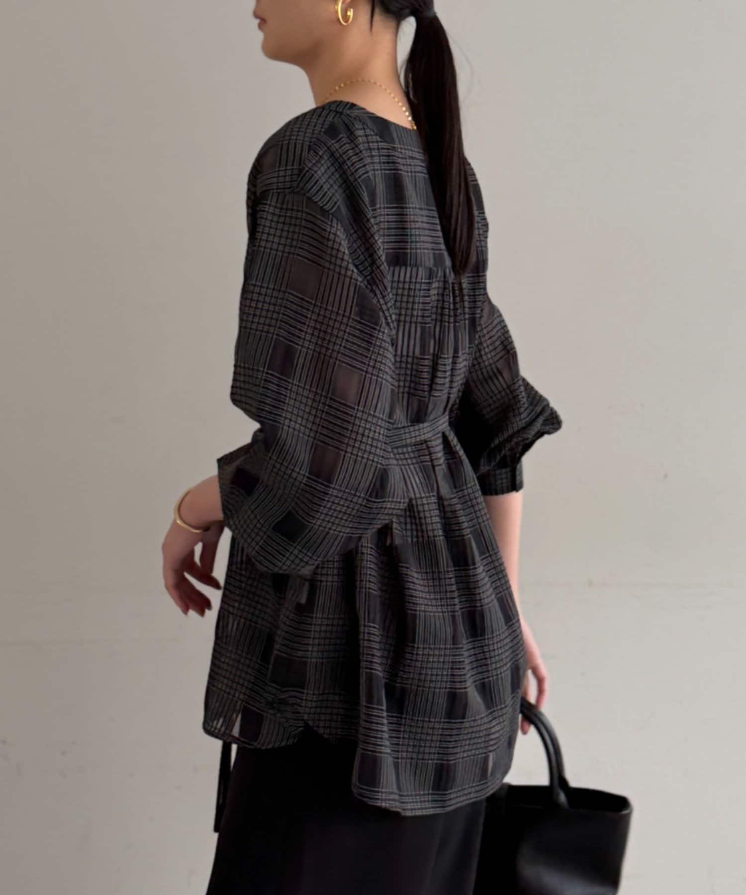 LOUNGEDRESS(ラウンジドレス) シアーチェックシャツ