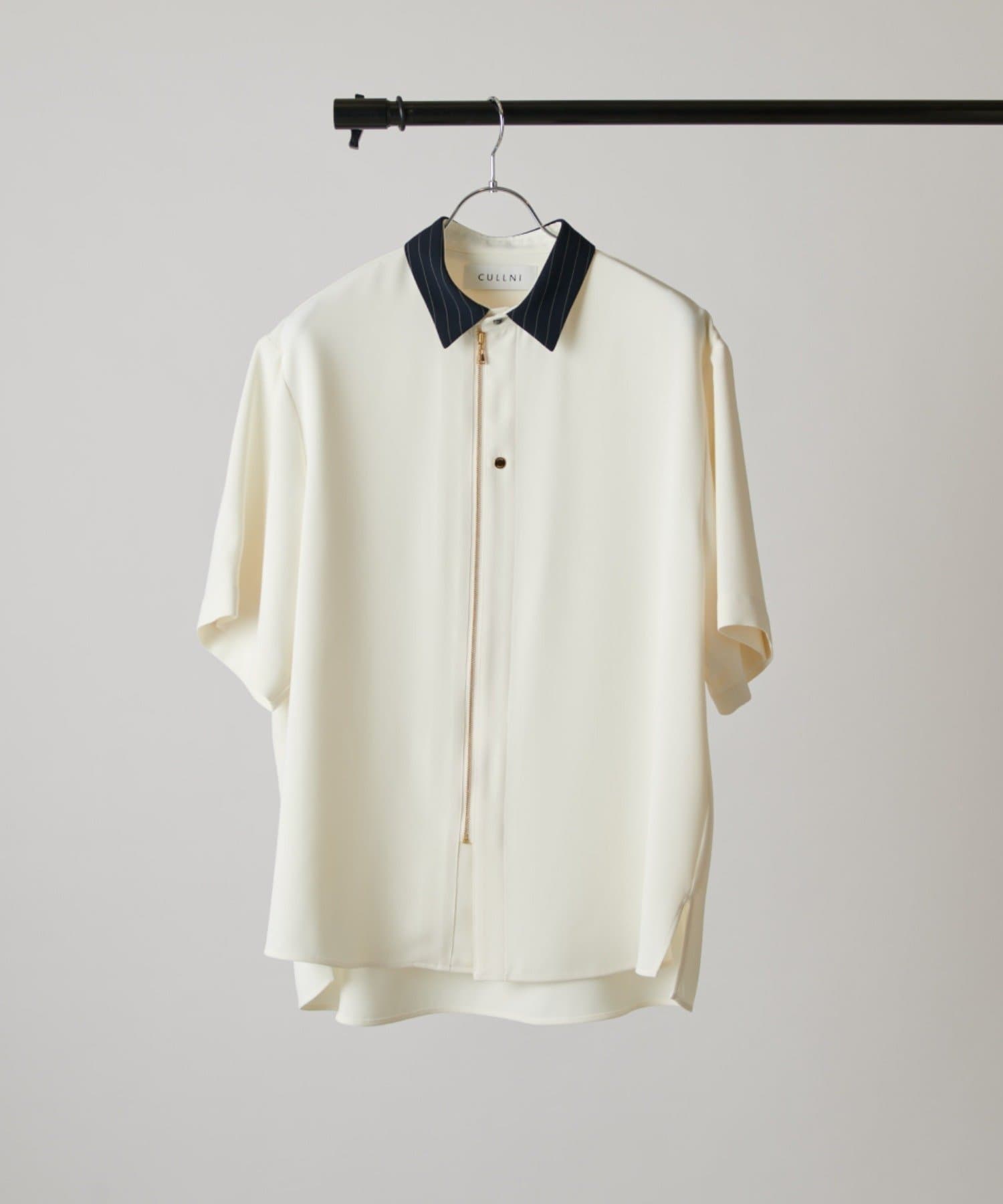 Lui's(ルイス) 【CULLNI for Lui's】クレリック半袖ZIPシャツジャケット