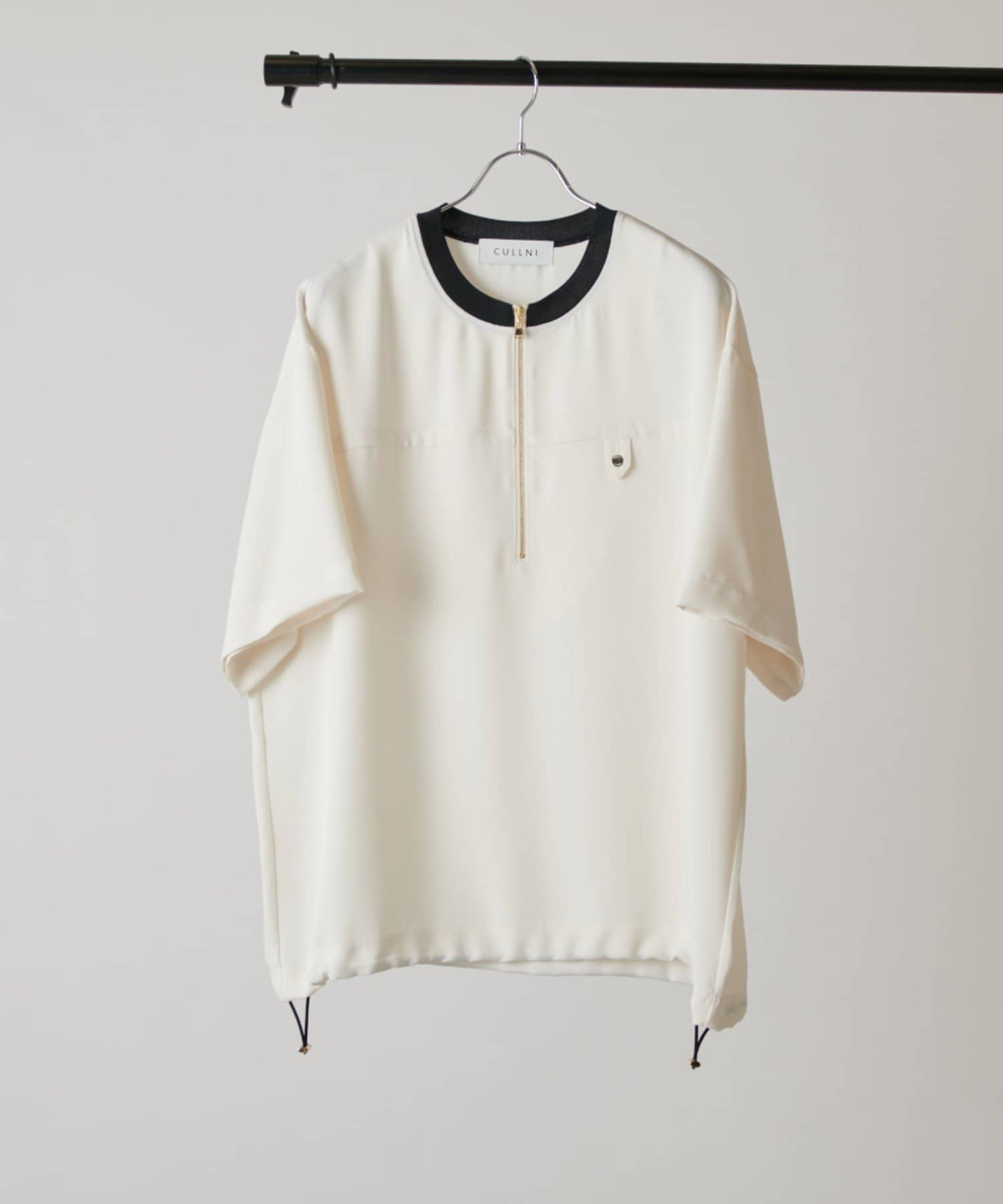 Lui's(ルイス) 【CULLNI for Lui's】ハーフジップバイカラークルーネックTシャツ