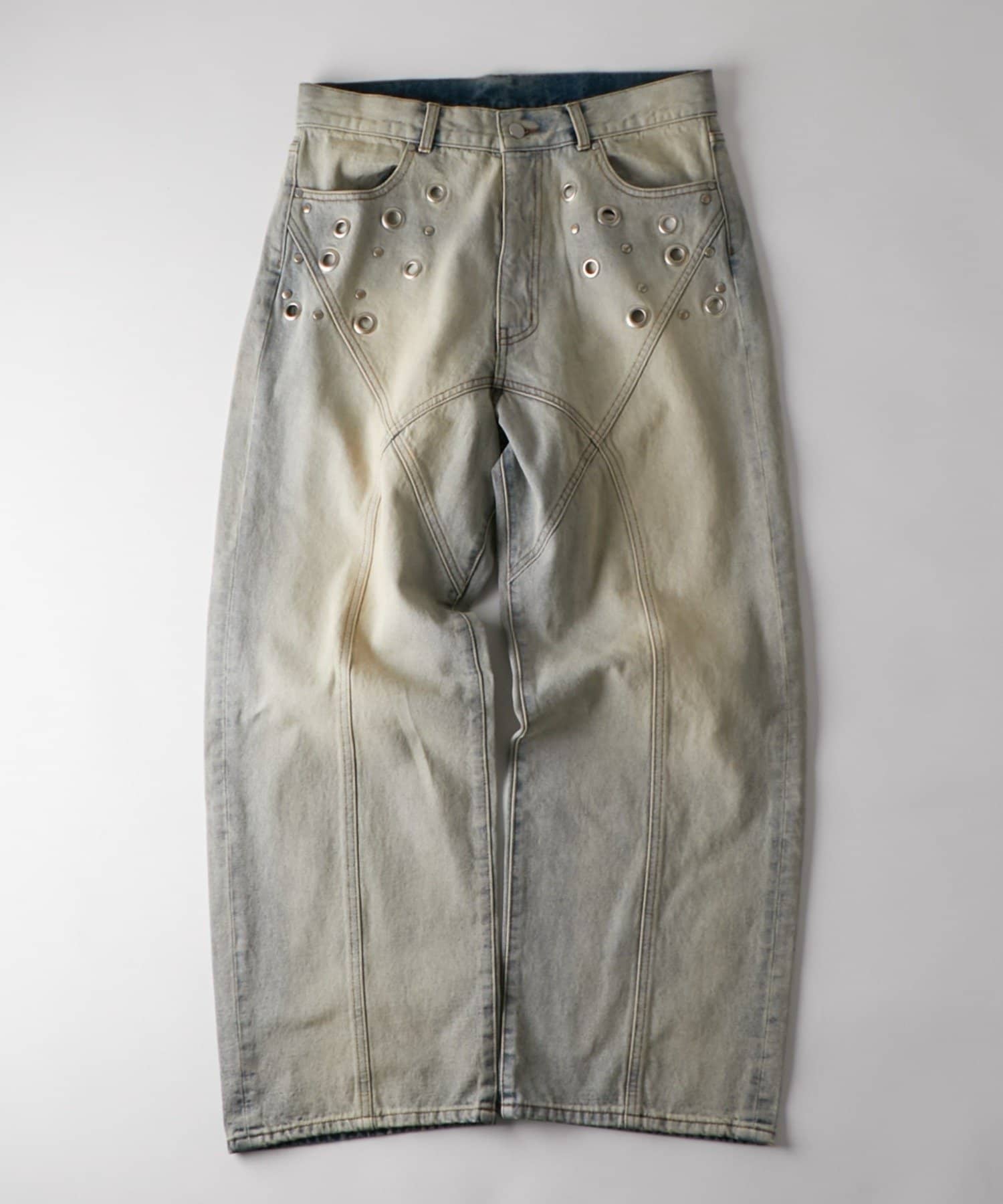 WHO’S WHO gallery(フーズフーギャラリー) GROMMET SWITCHING BLEACHED/BLASTED DENIM