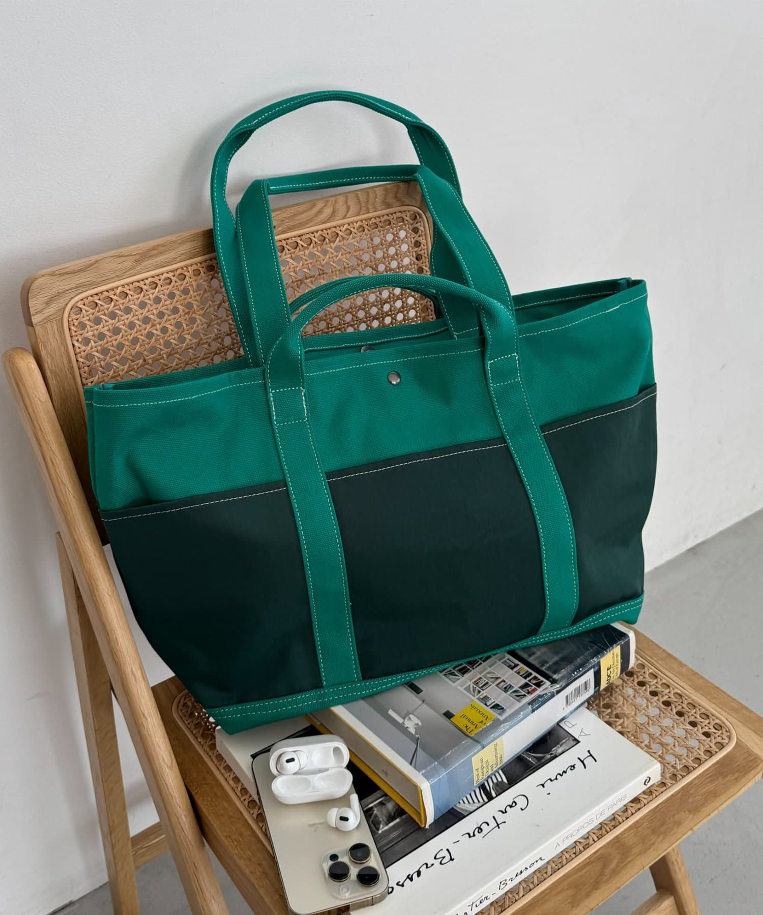 DISCOAT(ディスコート) 【Enlude】キャンバスナイロンコンビトートバック