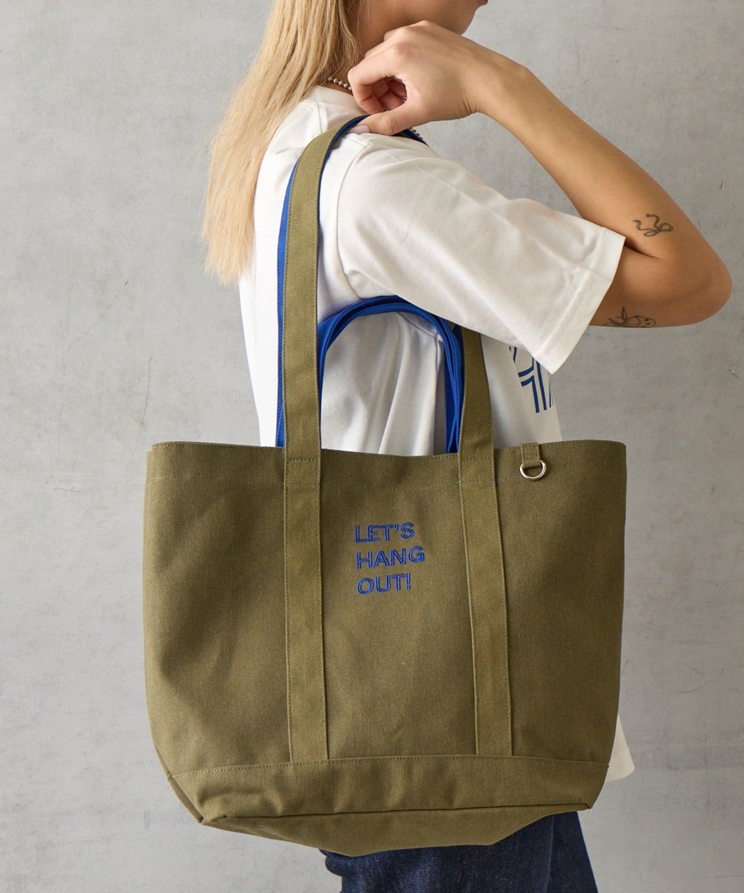 BIRTHDAY BAR(バースデイバー) ロゴ刺繍キャンバストートバッグ