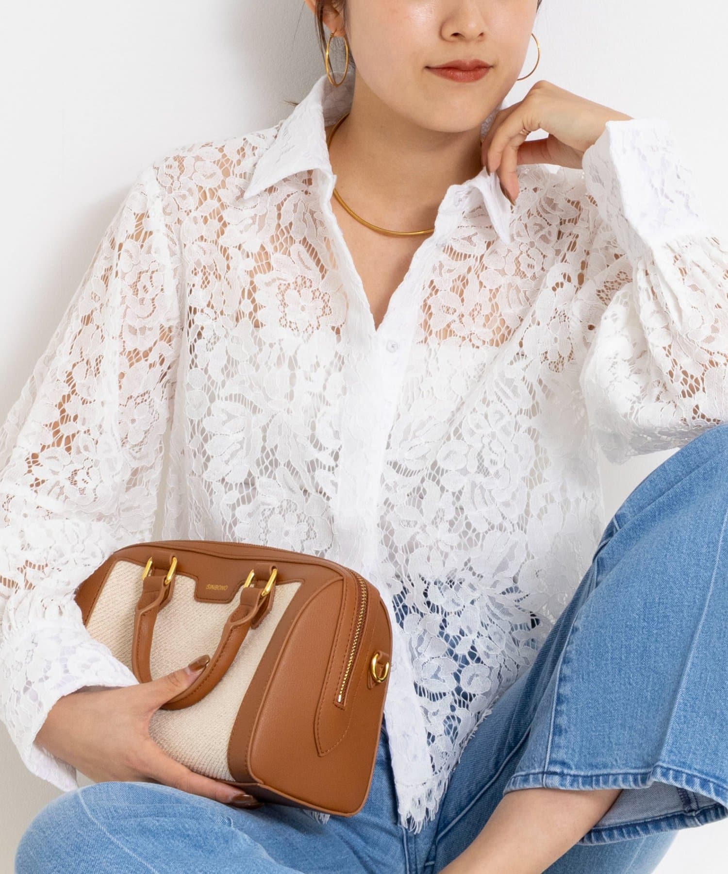 NOLLEY'S(ノーリーズ) レースシャツ