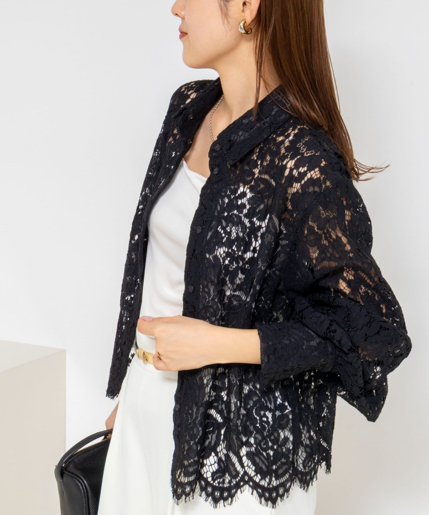 NOLLEY'S(ノーリーズ) レースシャツ