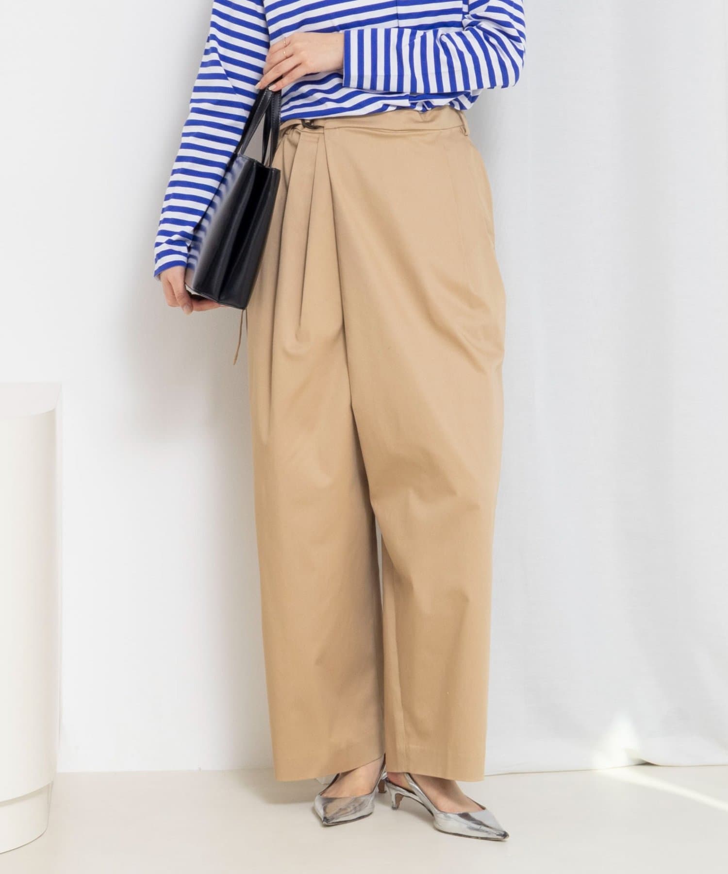 NOLLEY'S(ノーリーズ) ウォッシャブルラップパンツストレッチ