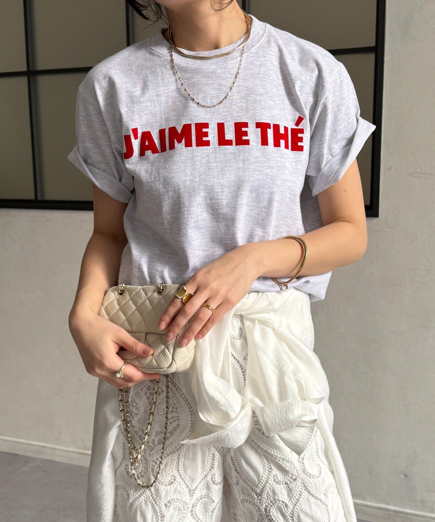 DOUDOU(ドゥドゥ) JAIMELETHEフロッキーロゴTEE