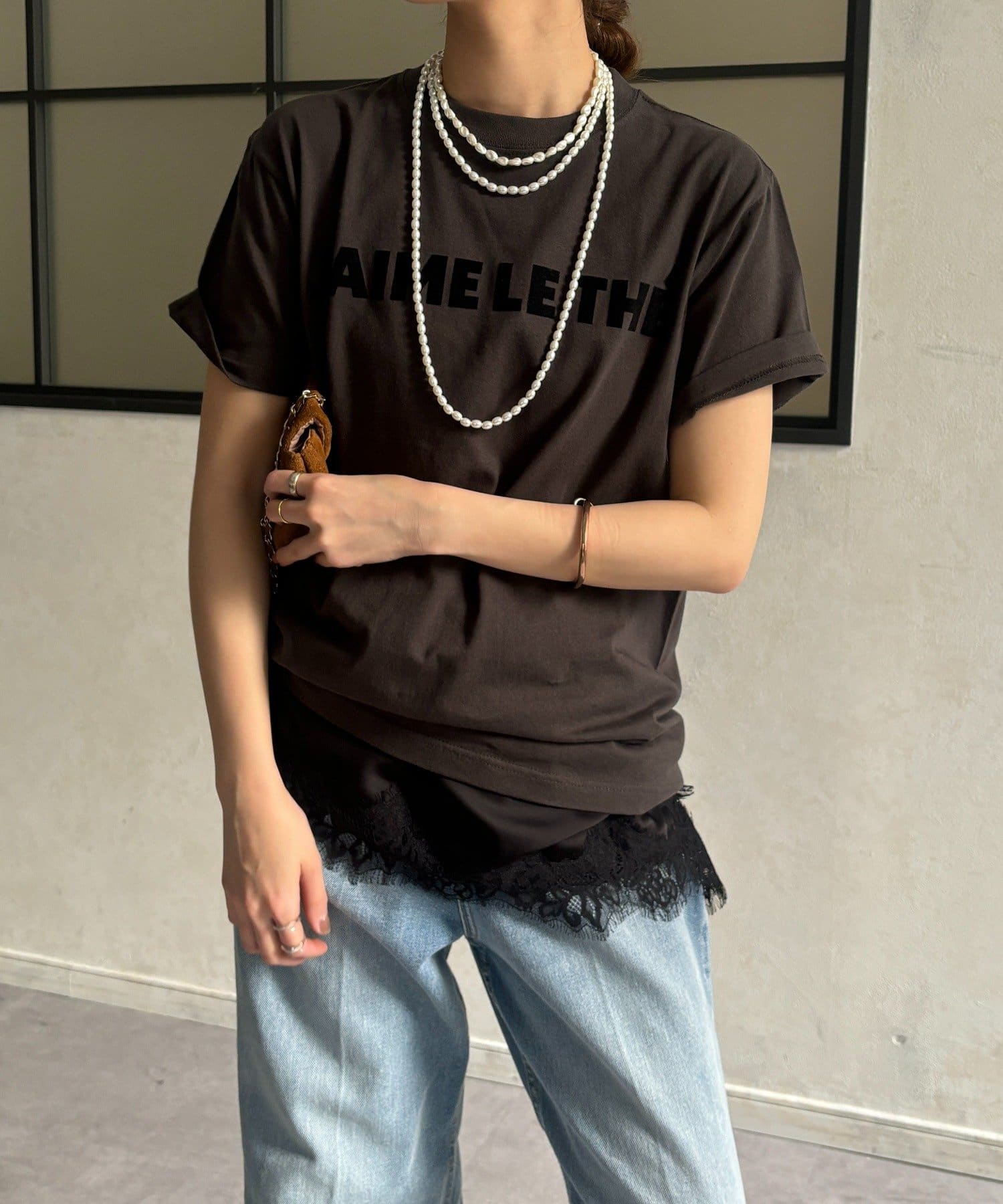 DOUDOU(ドゥドゥ) JAIMELETHEフロッキーロゴTEE