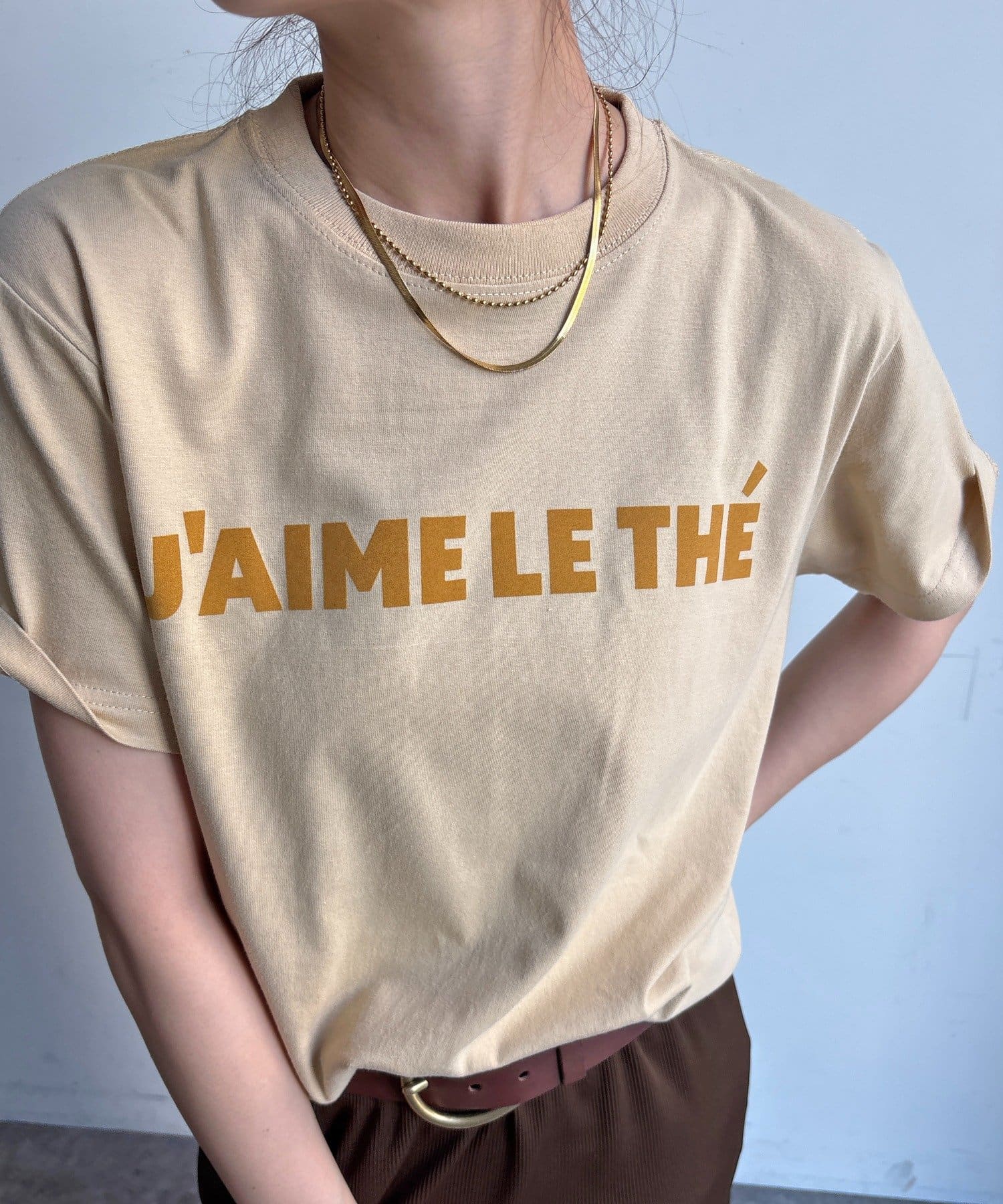 DOUDOU(ドゥドゥ) JAIMELETHEフロッキーロゴTEE