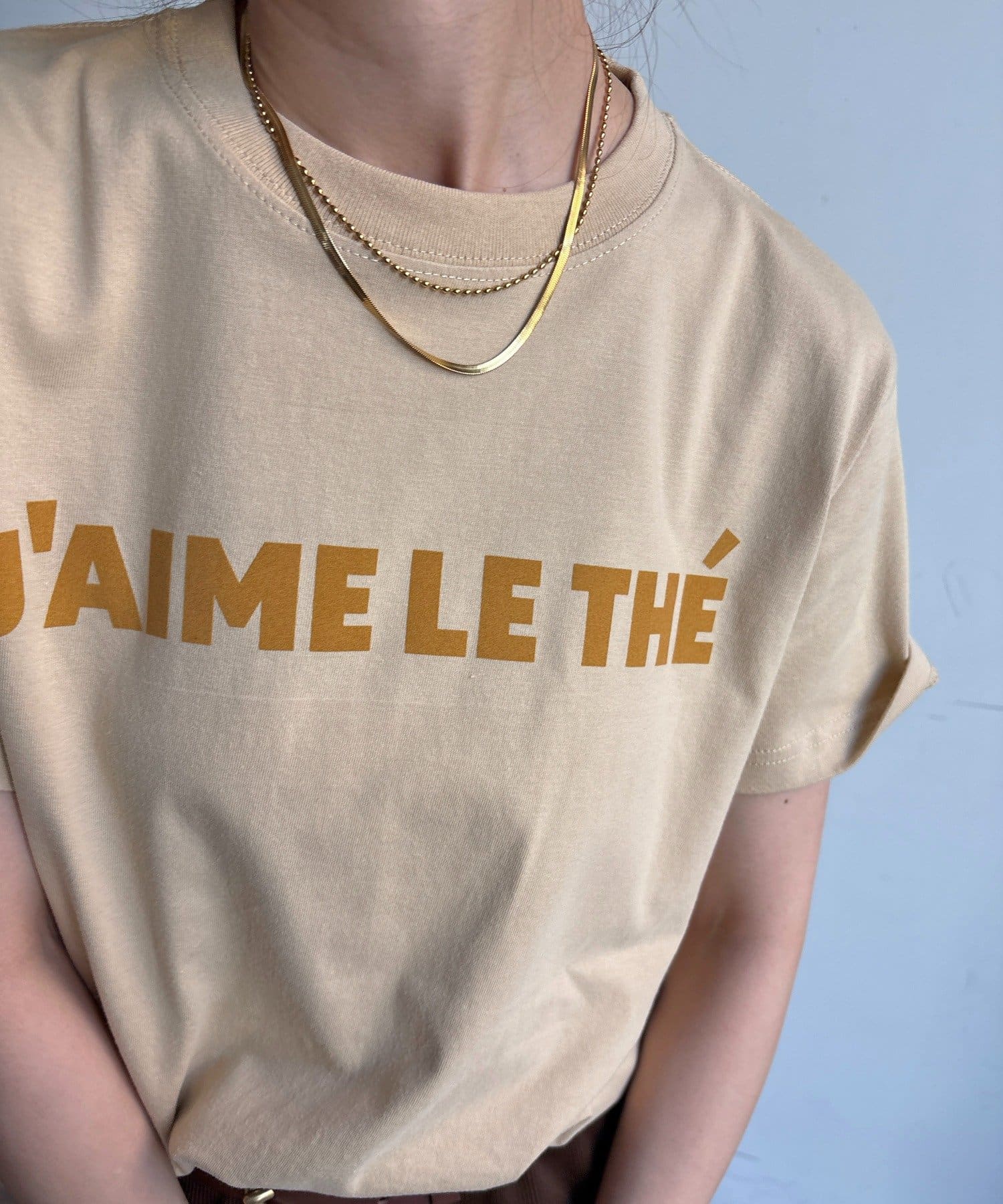 DOUDOU(ドゥドゥ) JAIMELETHEフロッキーロゴTEE