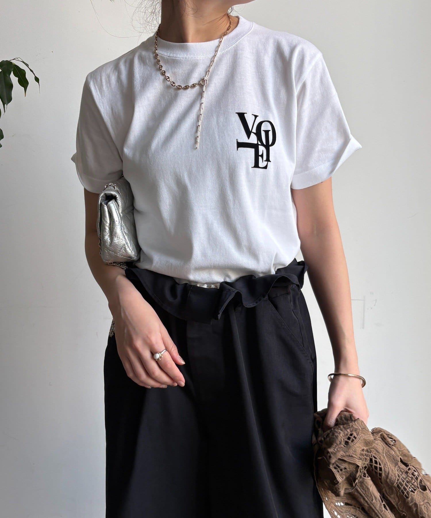 voileワンポイントフロッキーロゴTEE | DOUDOU(ドゥドゥ)レディース