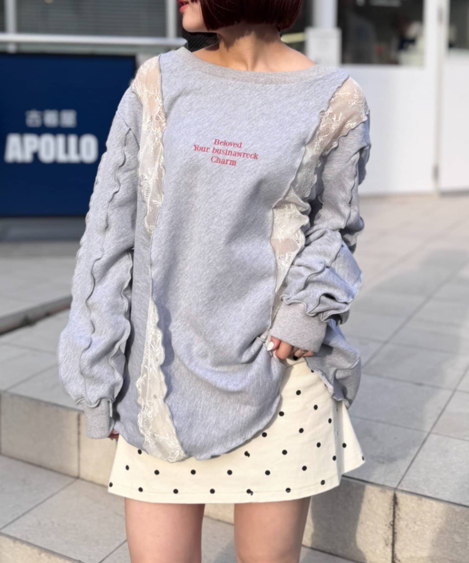 w closet(ダブルクローゼット) レースメロウスウェット