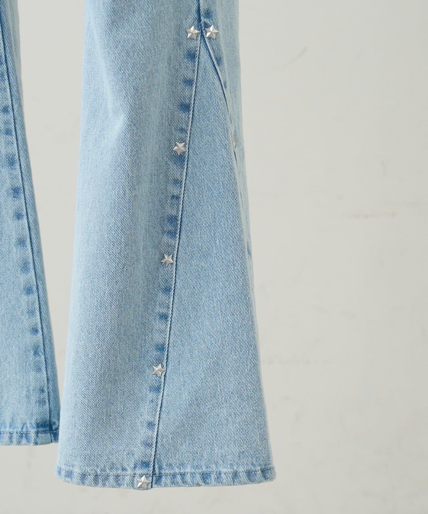 DISCOAT(ディスコート) 【umm.】スタースタッズフレアデニムパンツ