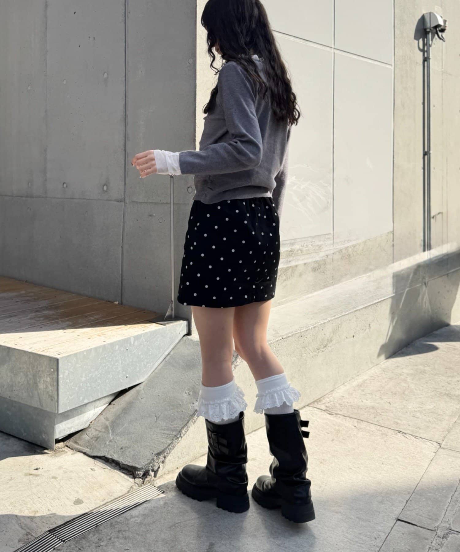 w closet(ダブルクローゼット) なみなみレイヤードカーディガン