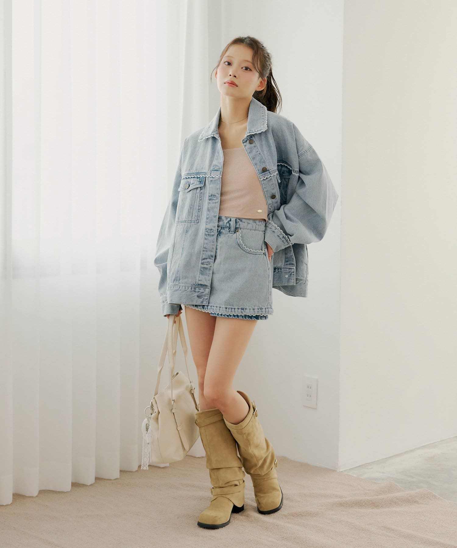 Chico(チコ) カップ付きラメベアキャミ