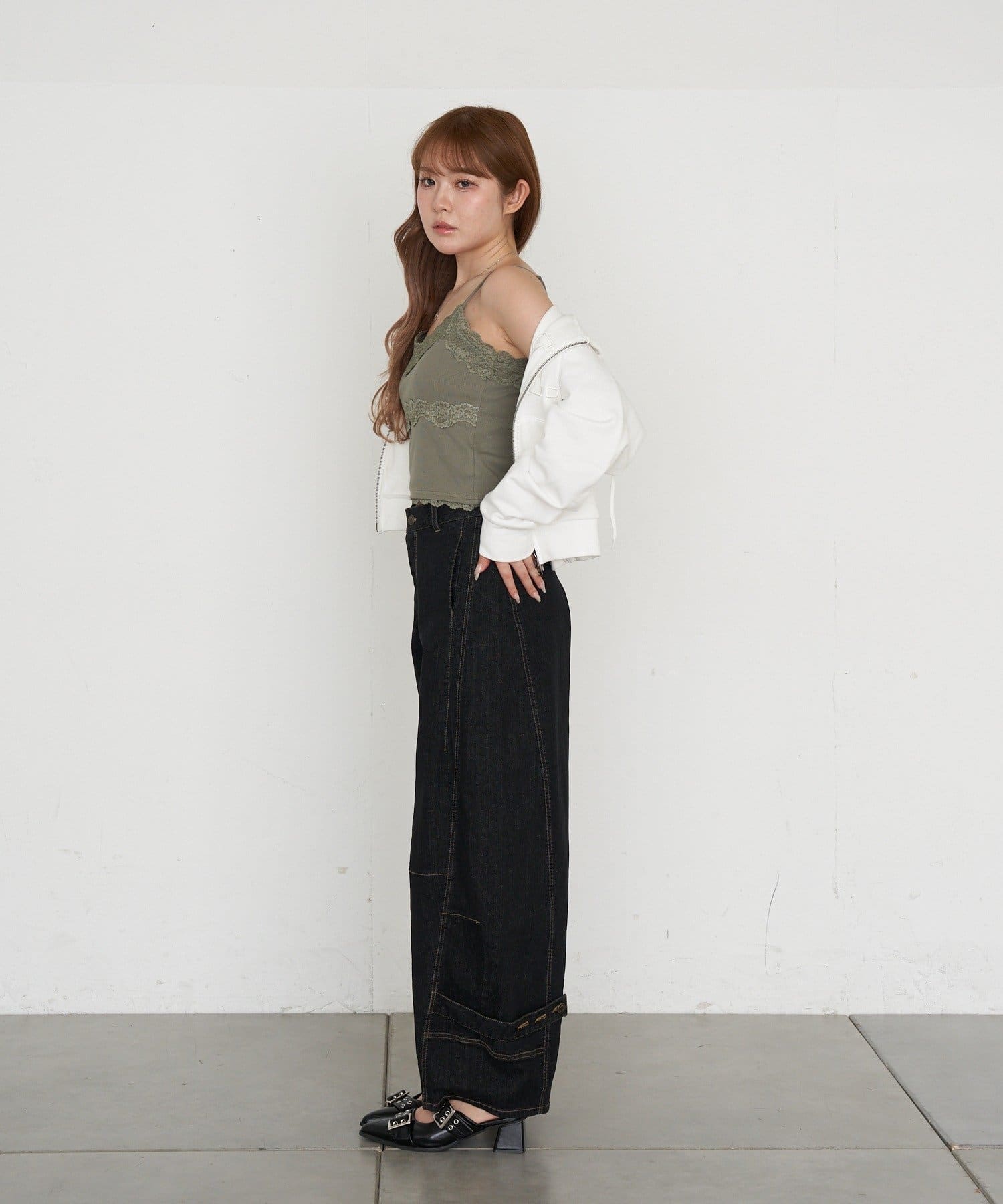 RAY CASSIN(レイカズン) パット付レースキャミ