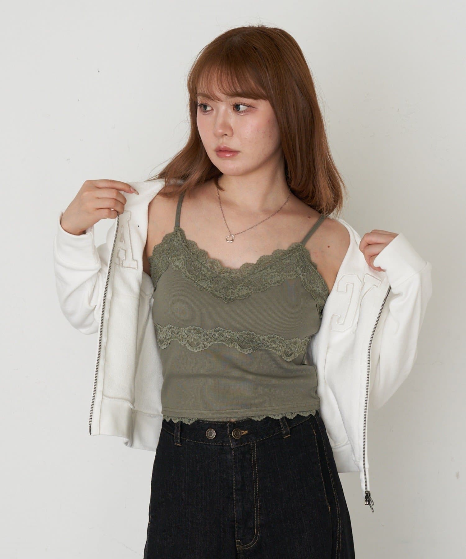 RAY CASSIN(レイカズン) パット付レースキャミ