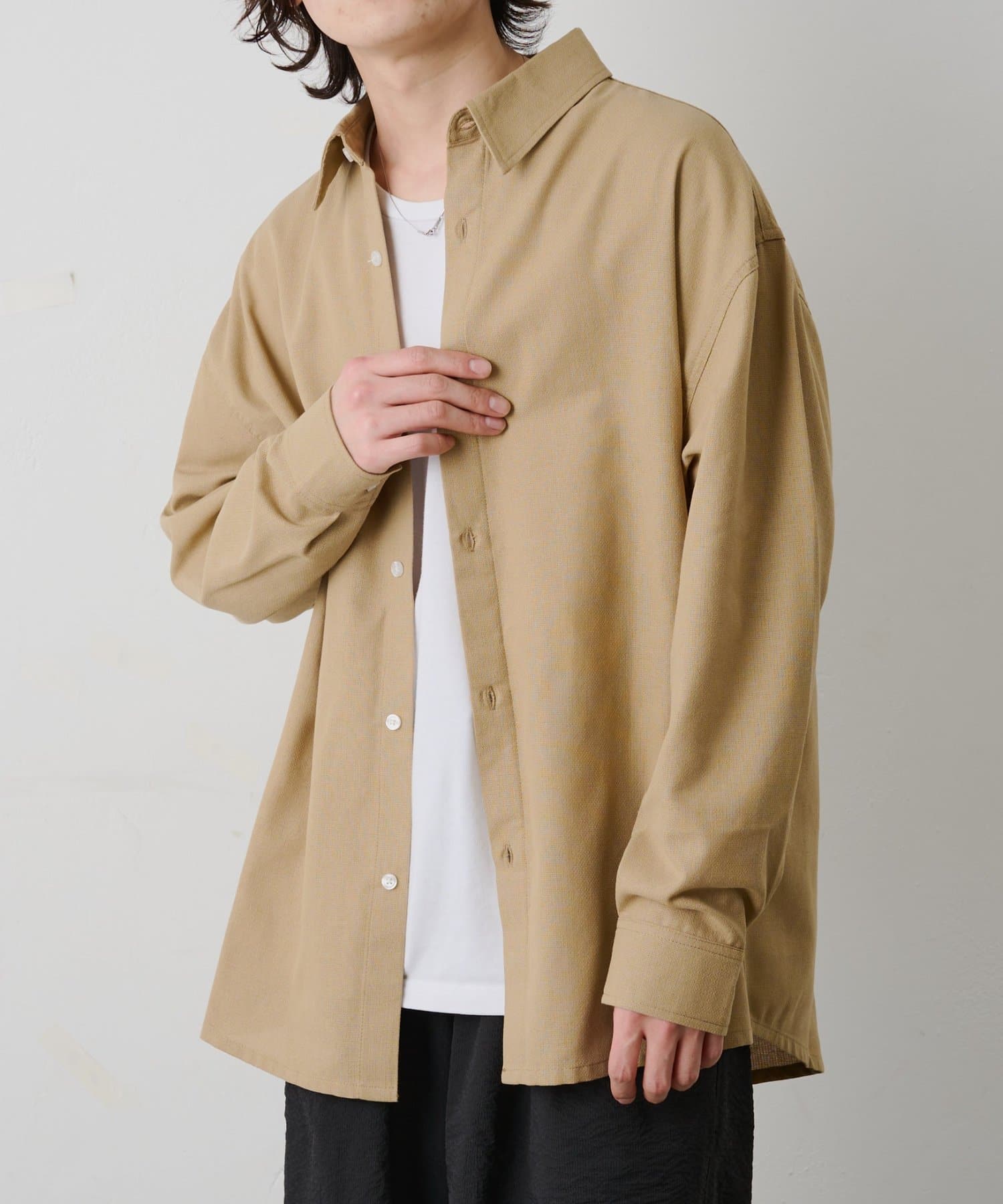 COLONY 2139(コロニー トゥーワンスリーナイン) リネンライク長袖シャツ