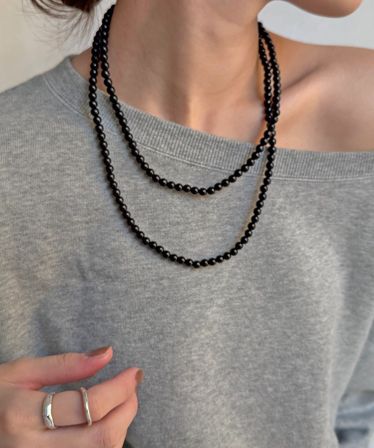 DOUDOU(ドゥドゥ) カラーボールチェーンネックレス