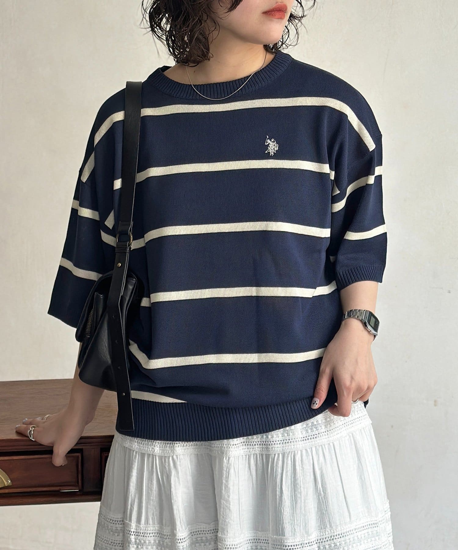 CPCM(シーピーシーエム) 【U.S. POLO ASSN. 】ドライタッチ半袖ニット