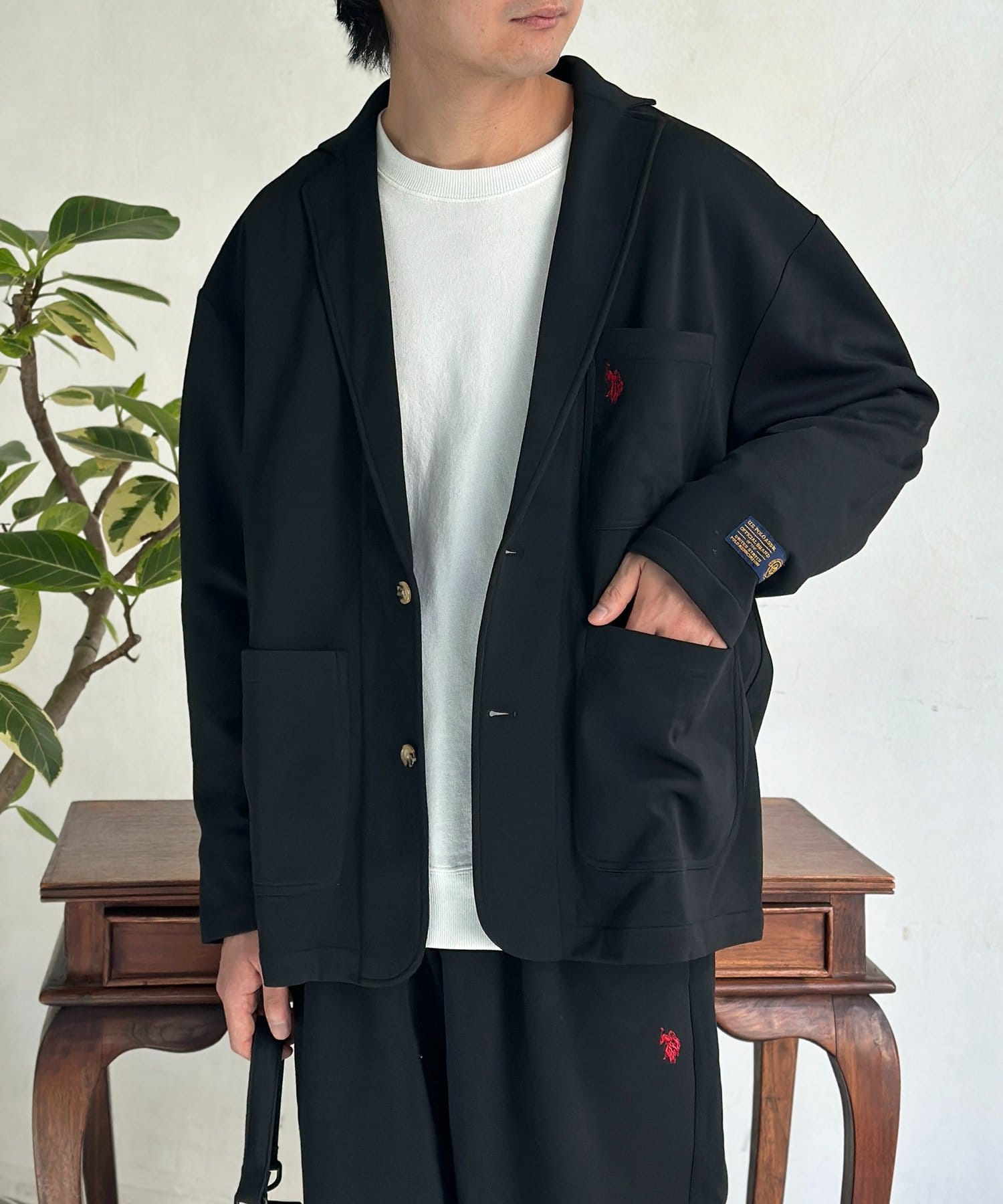 CPCM(シーピーシーエム) 【U.S. POLO ASSN.】【SETUP可】ポンチテーラードジャケット