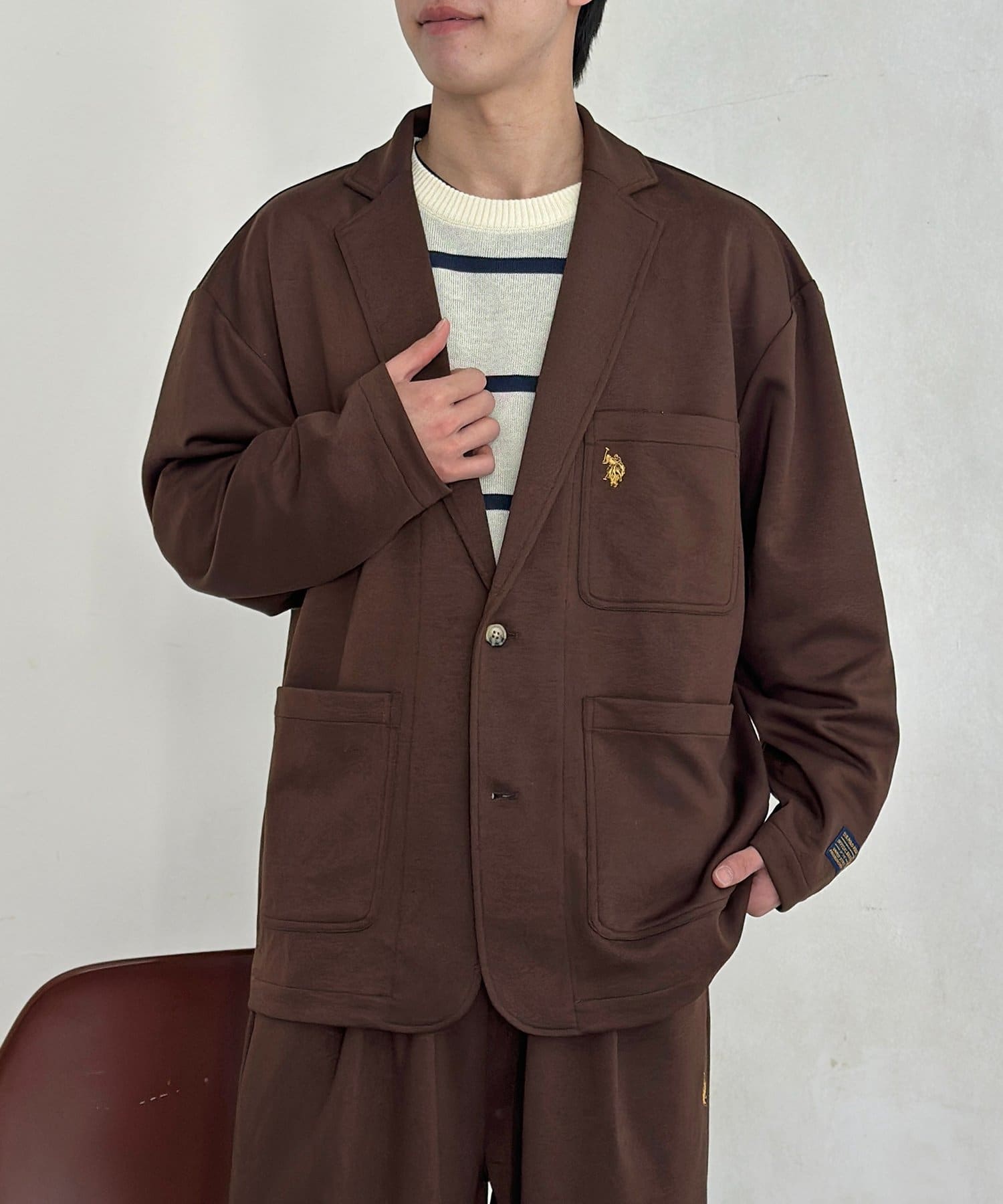 CPCM(シーピーシーエム) 【U.S. POLO ASSN.】【SETUP可】ポンチテーラードジャケット