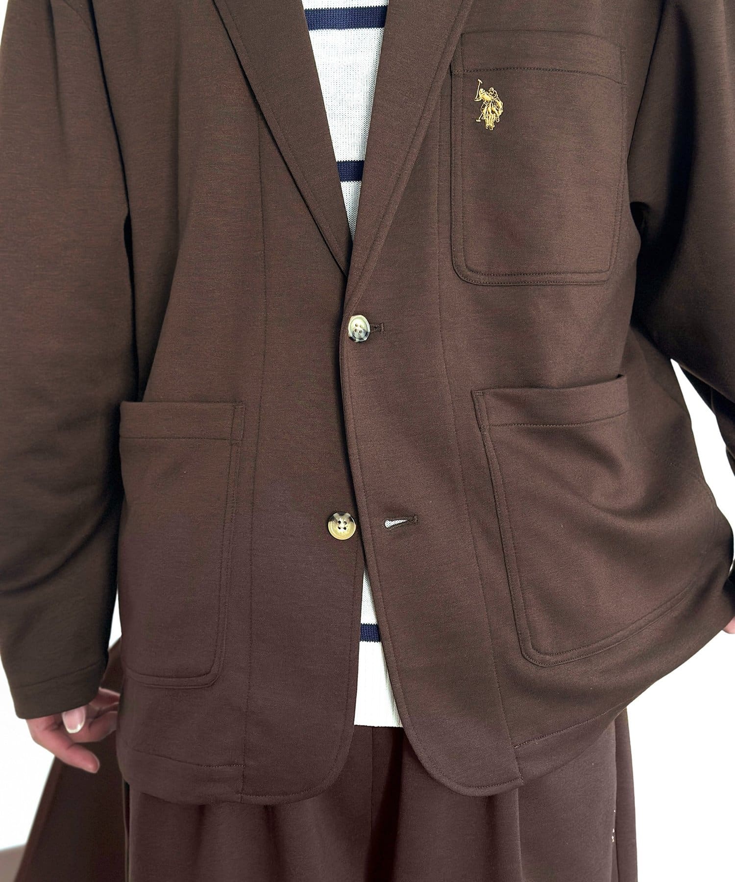 CPCM(シーピーシーエム) 【U.S. POLO ASSN.】【SETUP可】ポンチテーラードジャケット