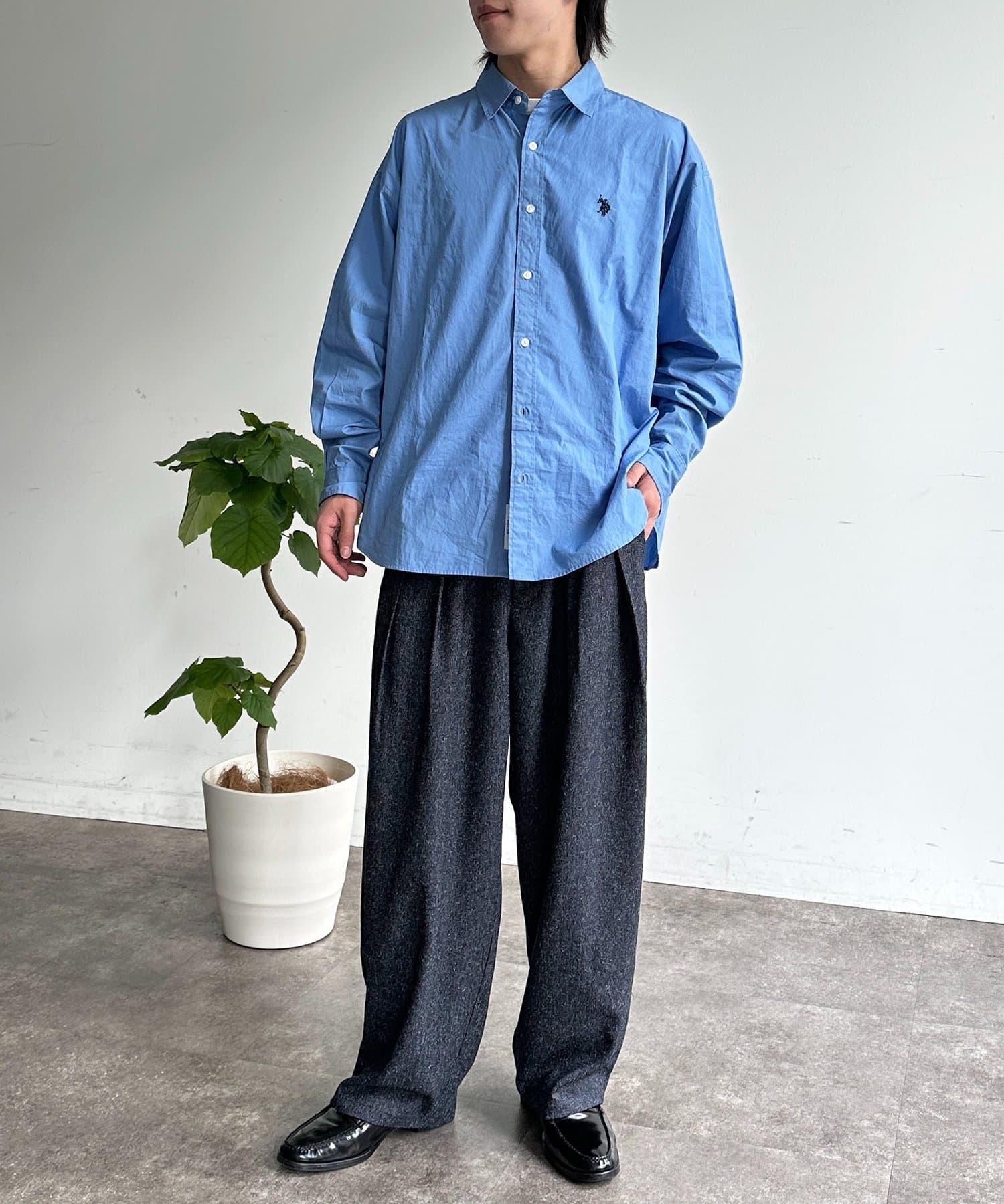 CPCM(シーピーシーエム) 2タックサマーツイードトラウザー