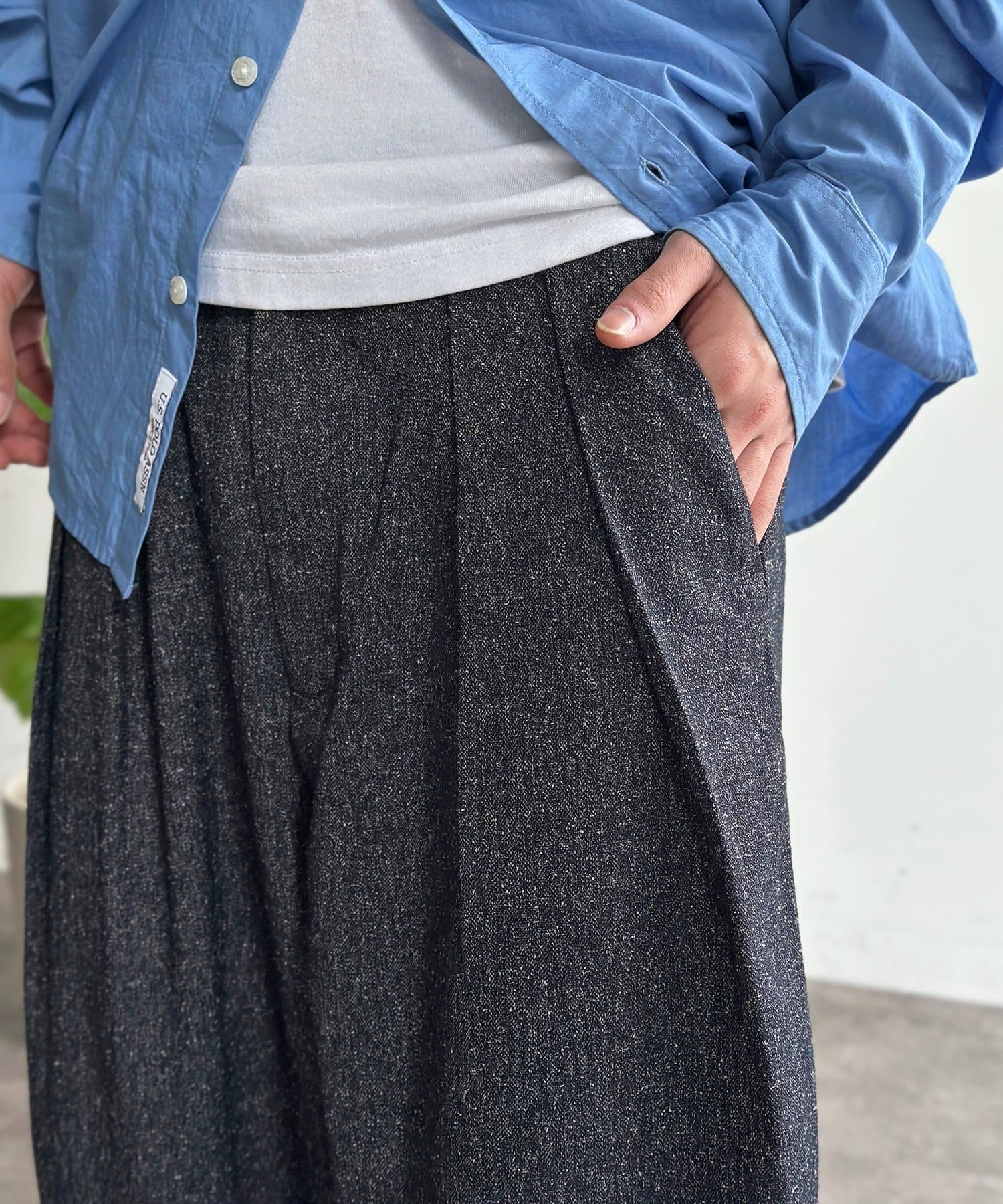 CPCM(シーピーシーエム) 2タックサマーツイードトラウザー