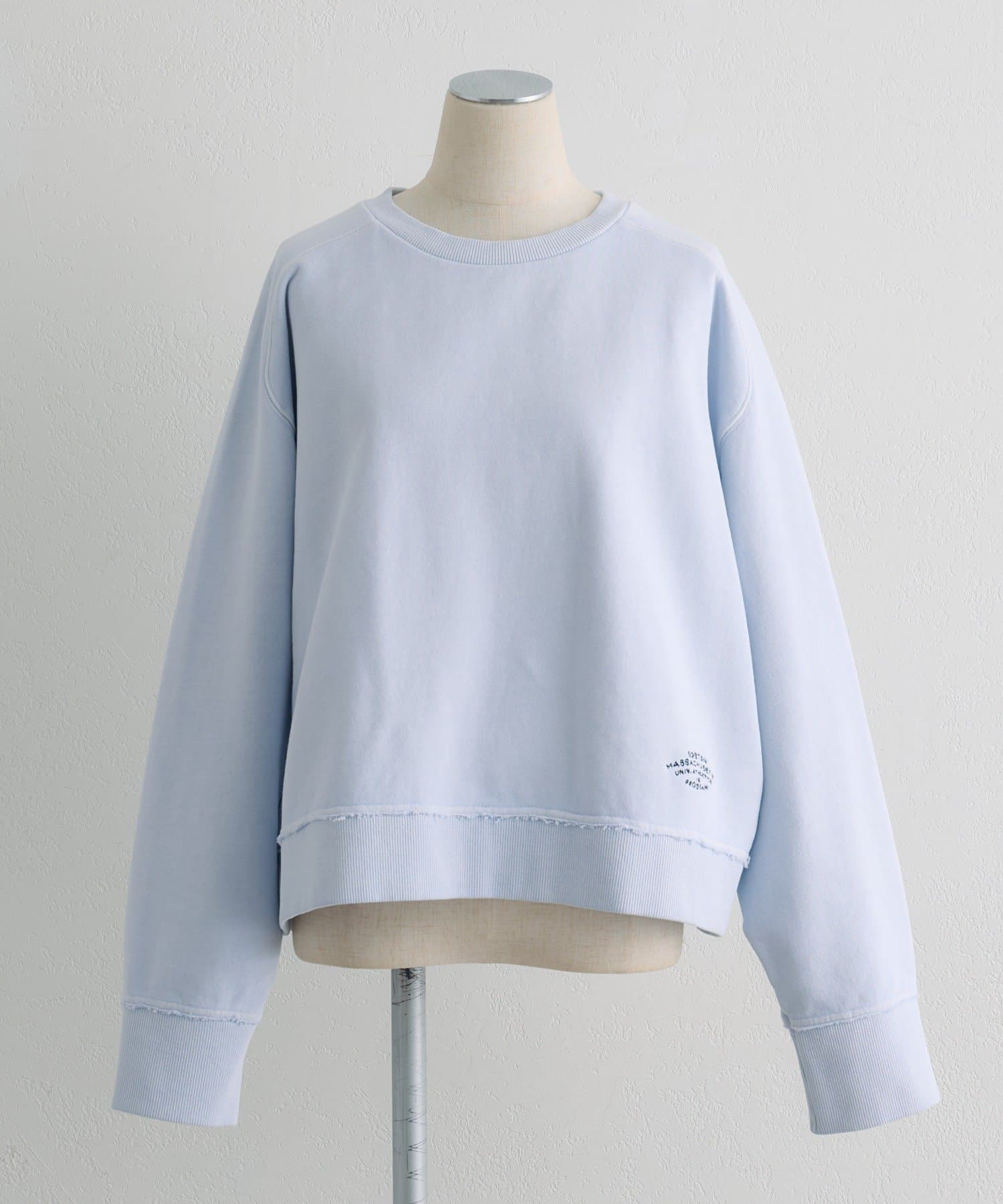 PUAL CE CIN(ピュアルセシン) ロゴ刺繍ショートスウェット