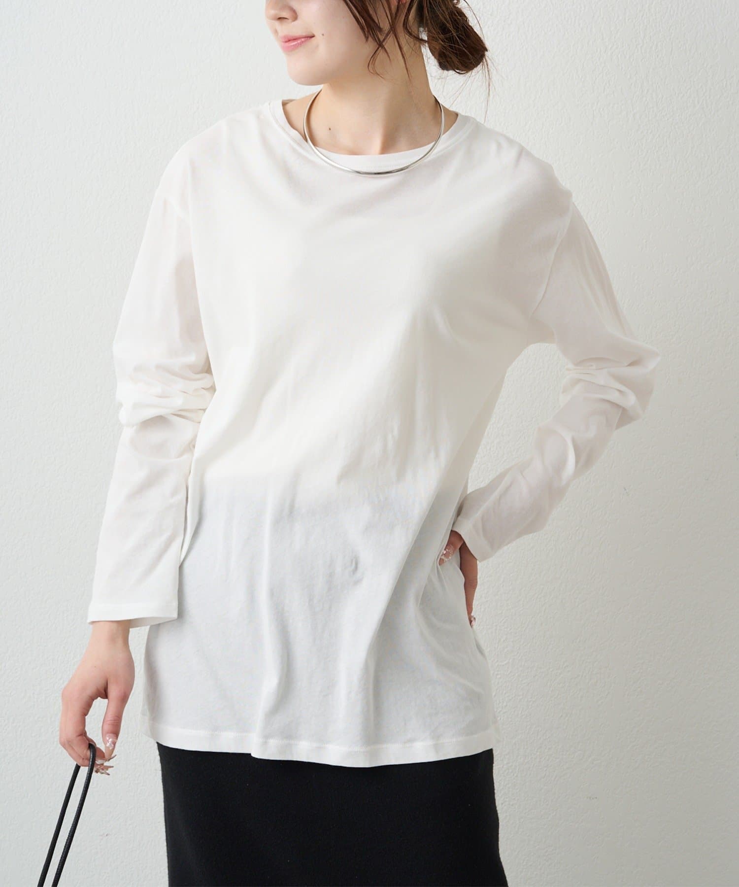 PUAL CE CIN(ピュアルセシン) 【春カラーで登場！】コットンシアーカットソー