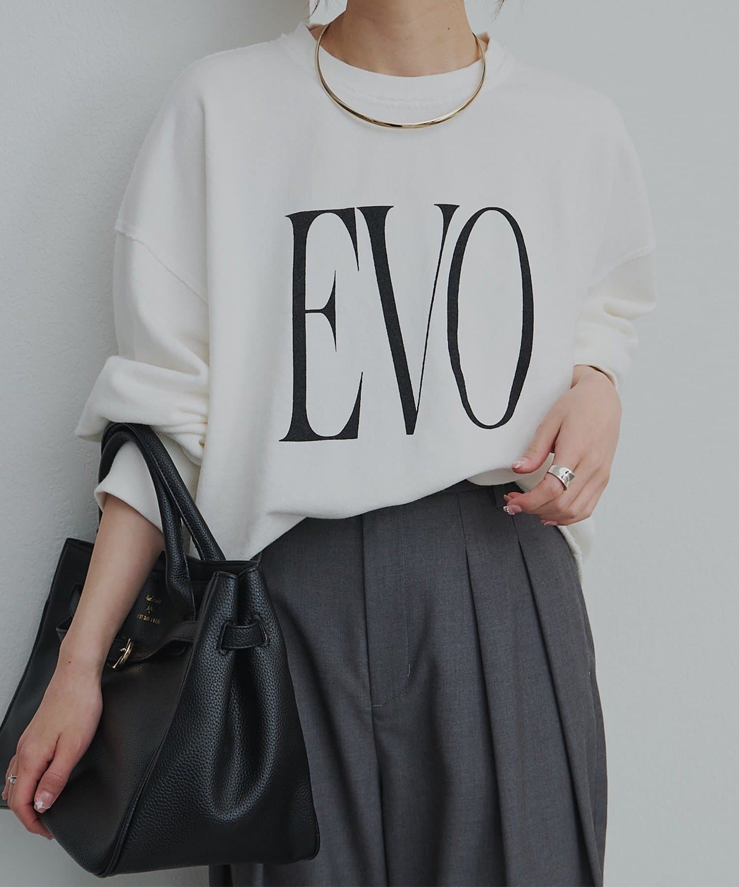 PUAL CE CIN(ピュアルセシン) ビッグロゴ裏毛スウェット