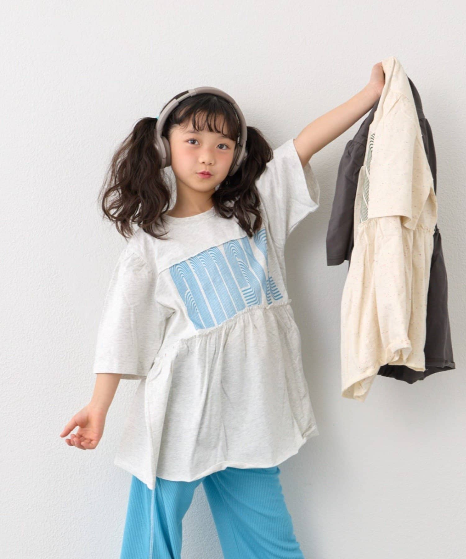 CIAOPANIC TYPY(チャオパニックティピー) 【KIDS】《ジュニアサイズあり》厚盛ロゴ5分袖チュニックワンピ