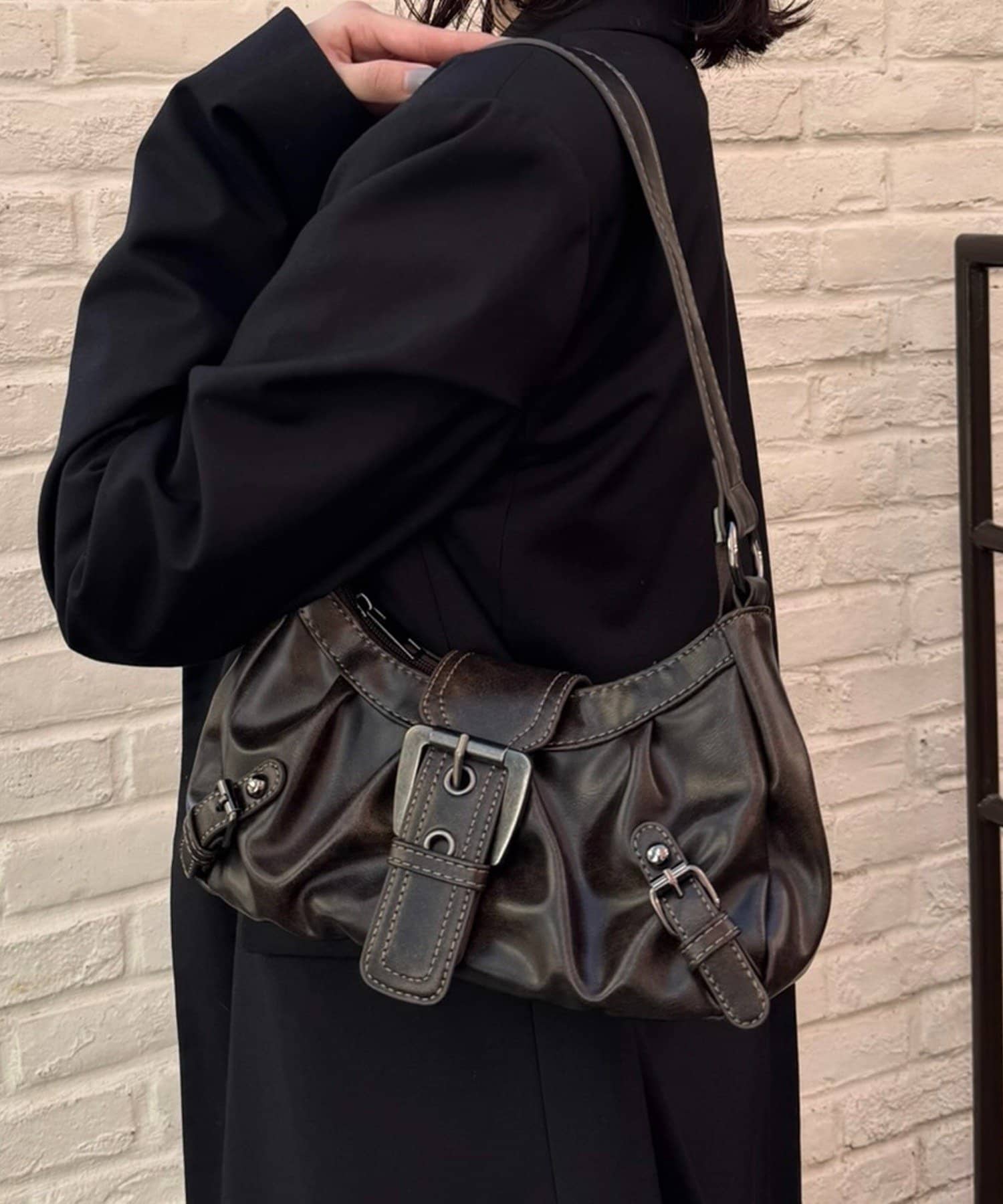 mline(エムライン) [mline]ギャザーベルト ハンドバッグ