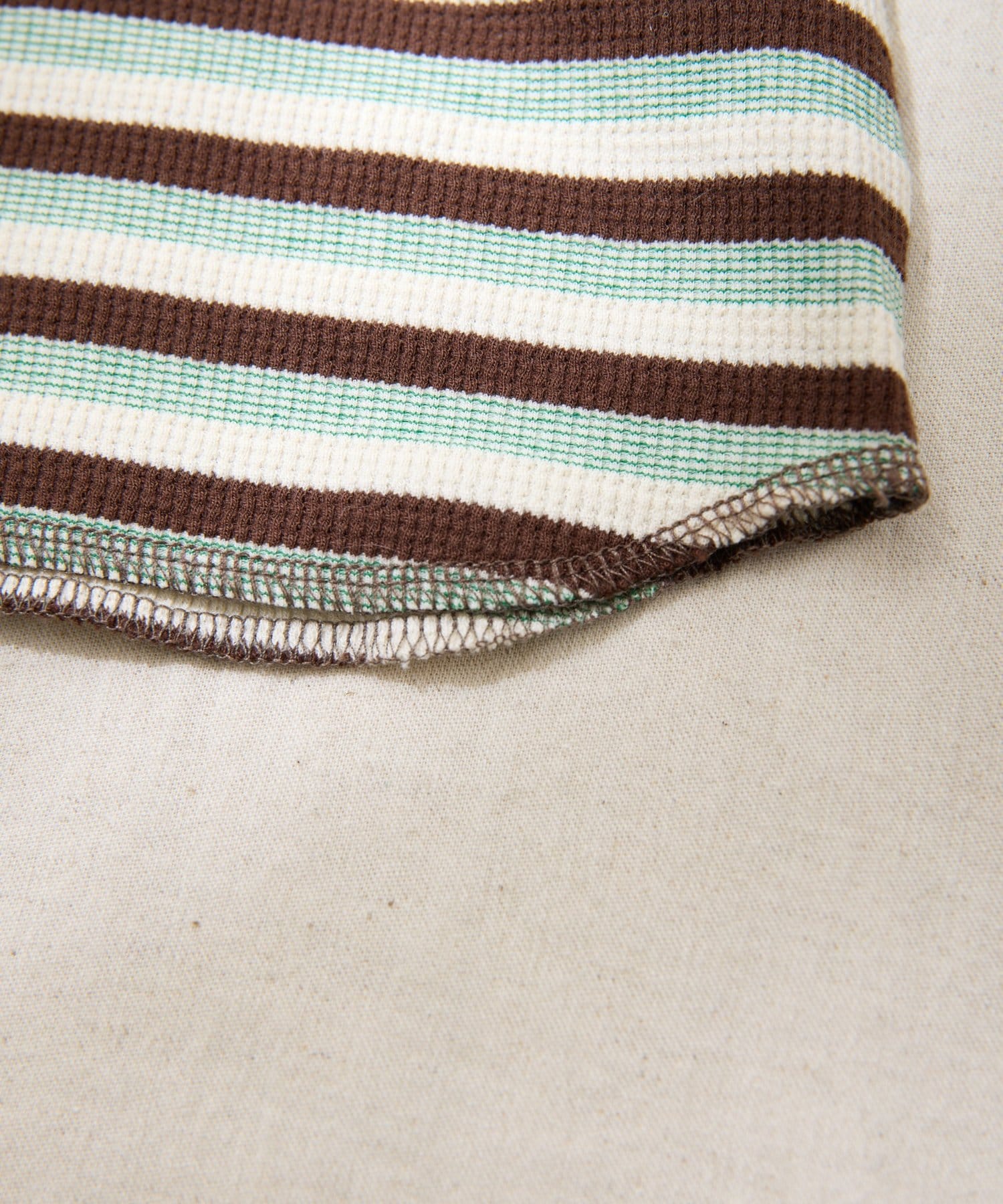 CIAOPANIC TYPY(チャオパニックティピー) 【BABY】【Qinn】ボーダーワッフルヘンリートップス：80～100cm