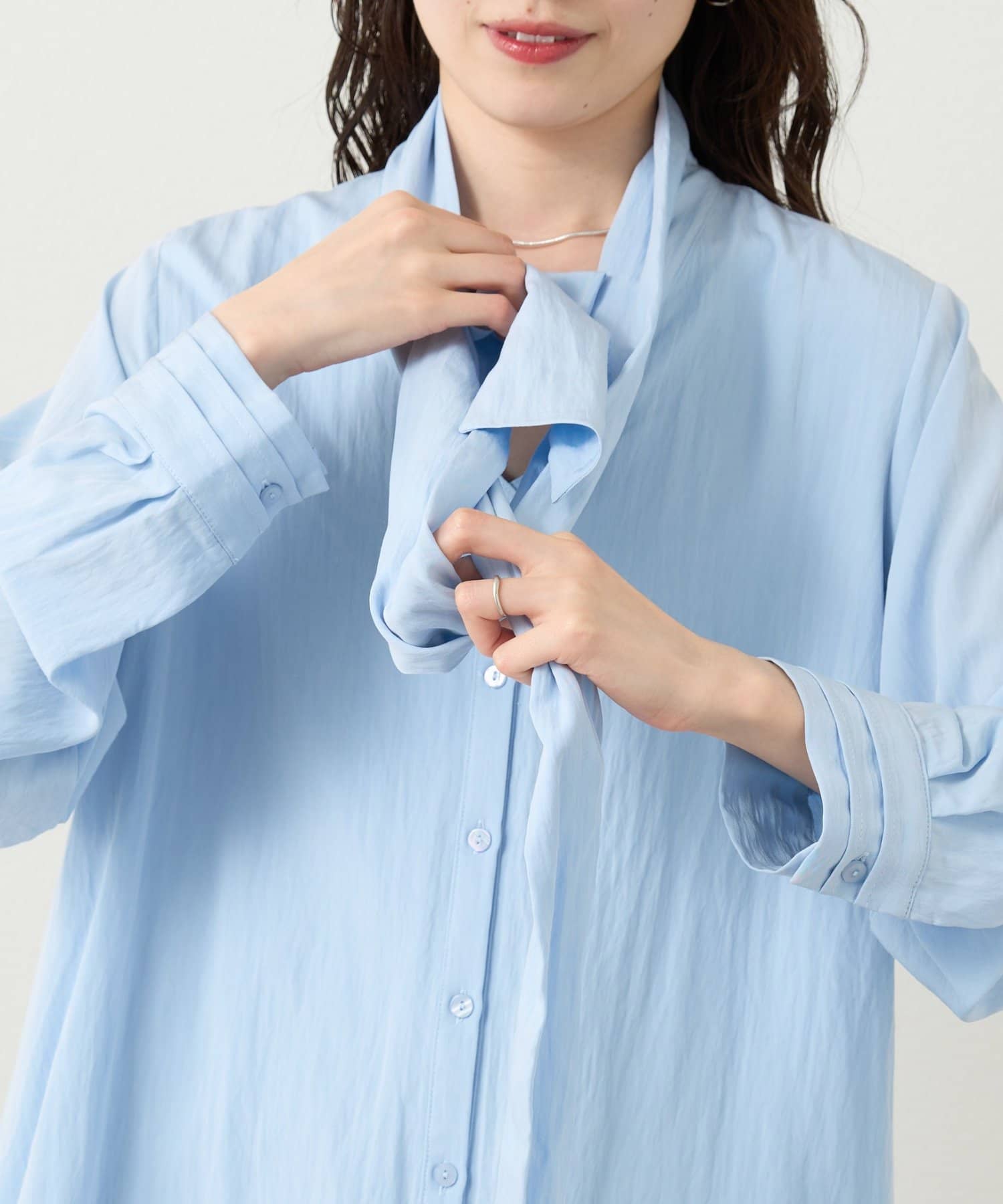 mystic(ミスティック) ボウタイバルーンブラウス