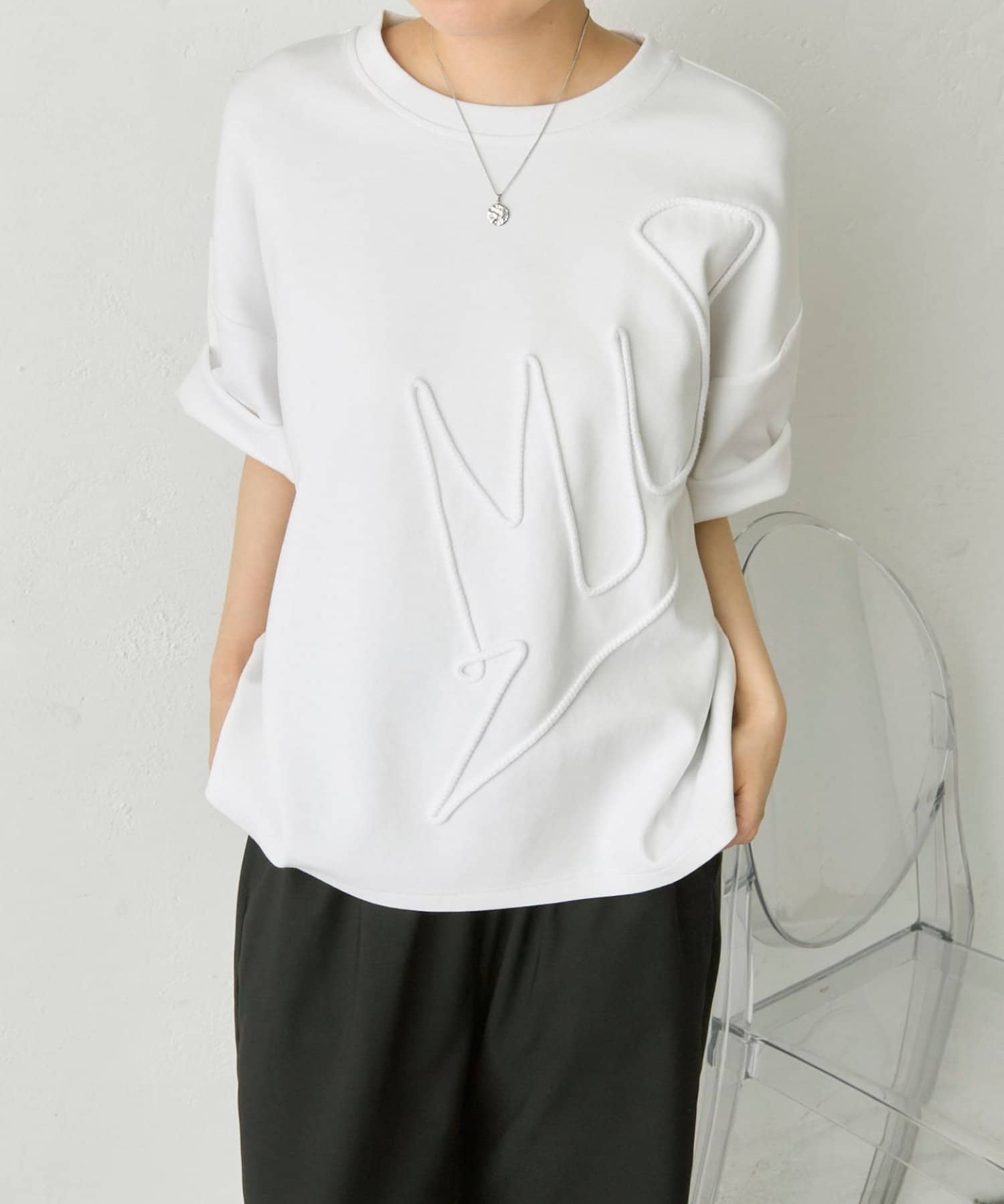 ear PAPILLONNER(イア パピヨネ) 《伸縮性/シワになりにくい/リラックス》SUM1コードトップス/Tシャツ【SUM1 STYLE(スミスタイル)】