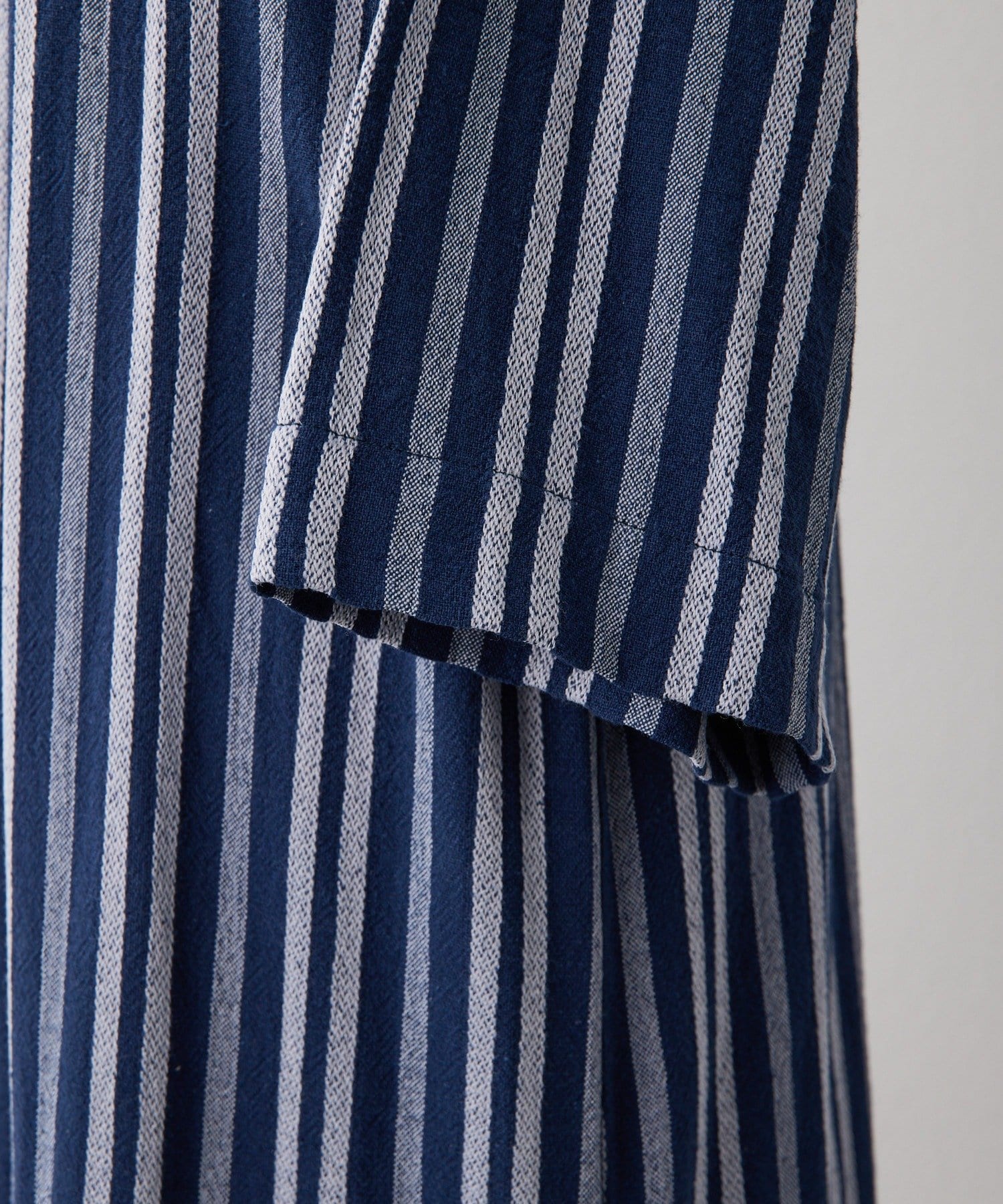 ear PAPILLONNER(イア パピヨネ) 《麻混素材/スリット入り》リネンライクストライプワンピース【SUM1 STYLE(スミスタイル)】