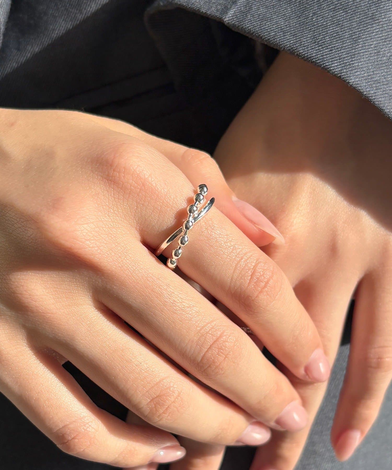 Lattice(ラティス) ボールチェーンクロスリング