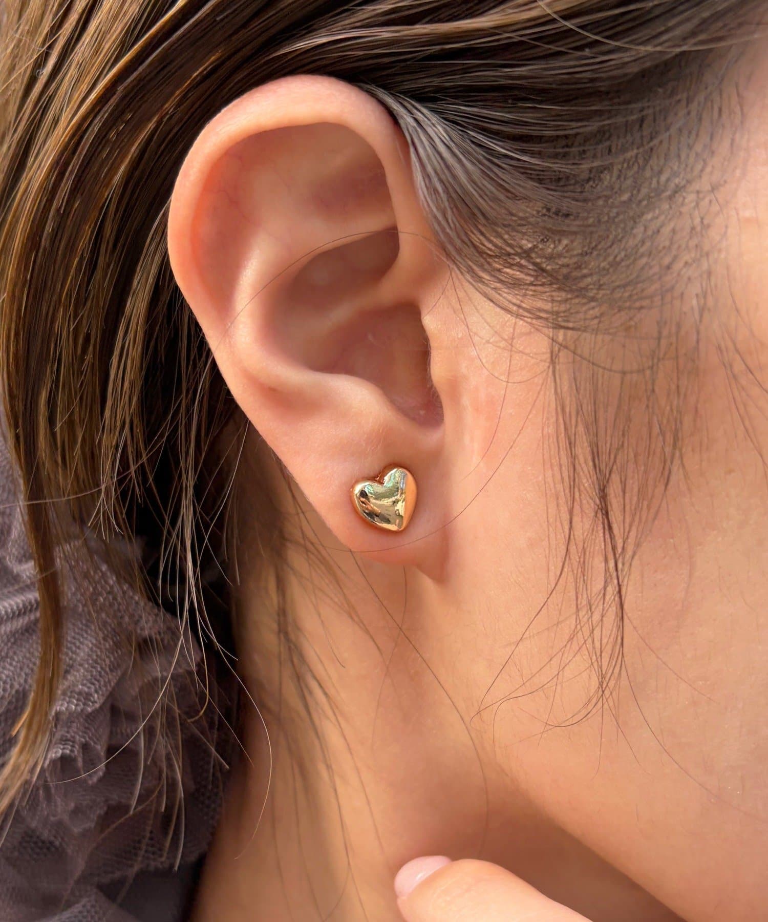 Lattice(ラティス) メタルハートマグネットピアス