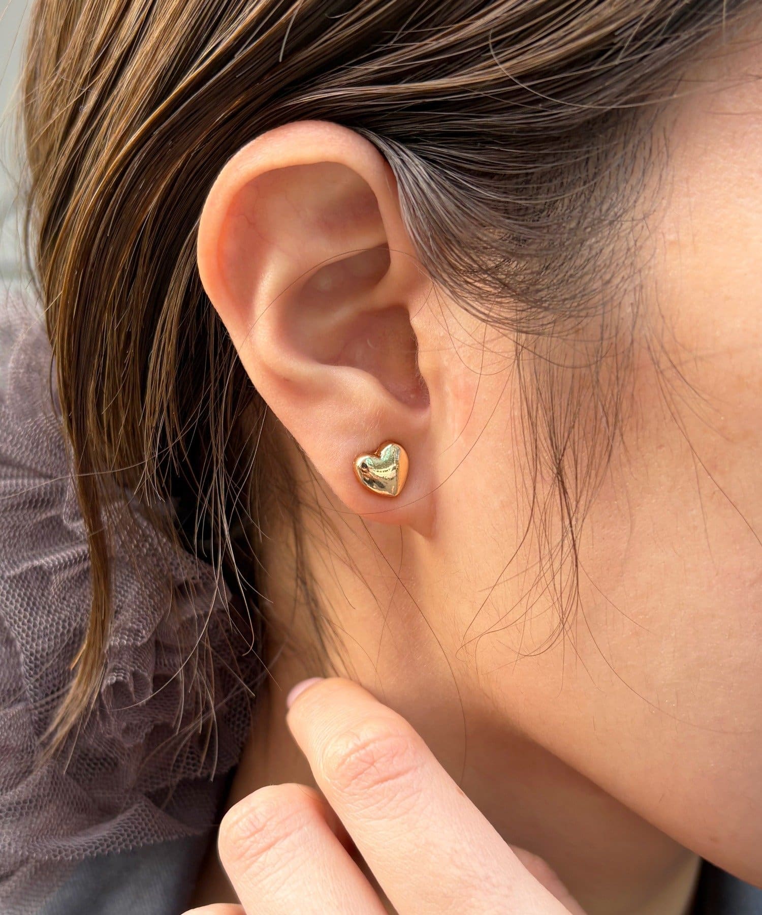 Lattice(ラティス) メタルハートマグネットピアス