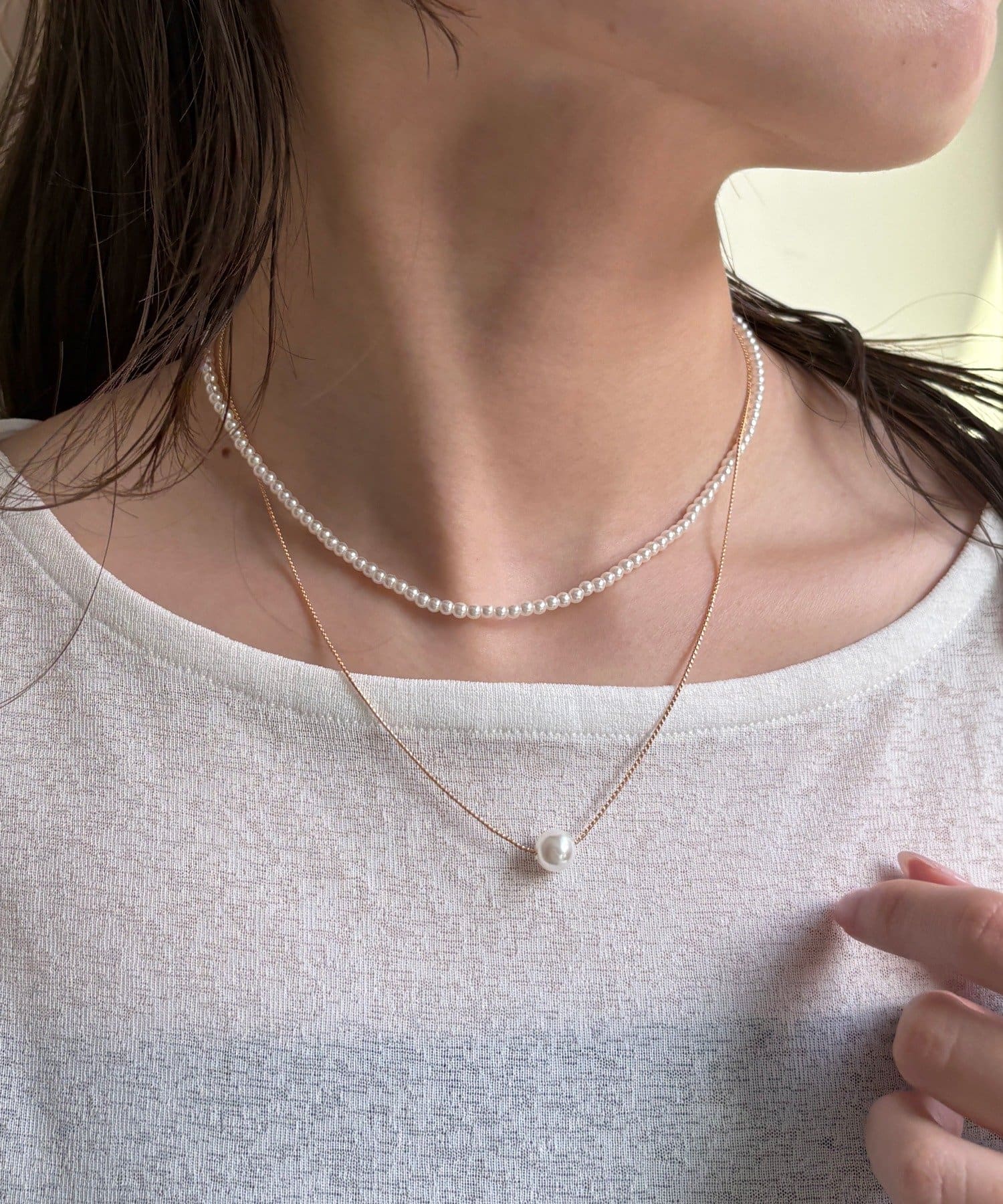 Lattice(ラティス) パールネックレスセット(2P)