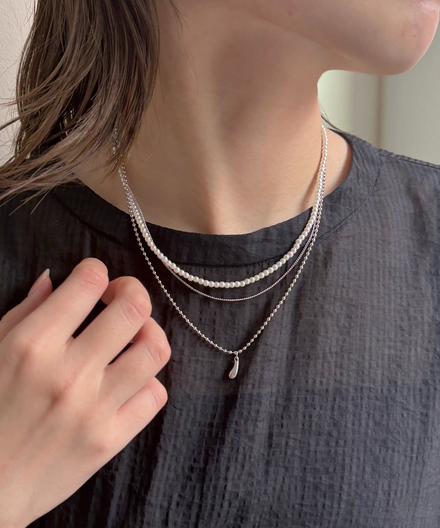 Lattice(ラティス) パールネックレスセット(2P)