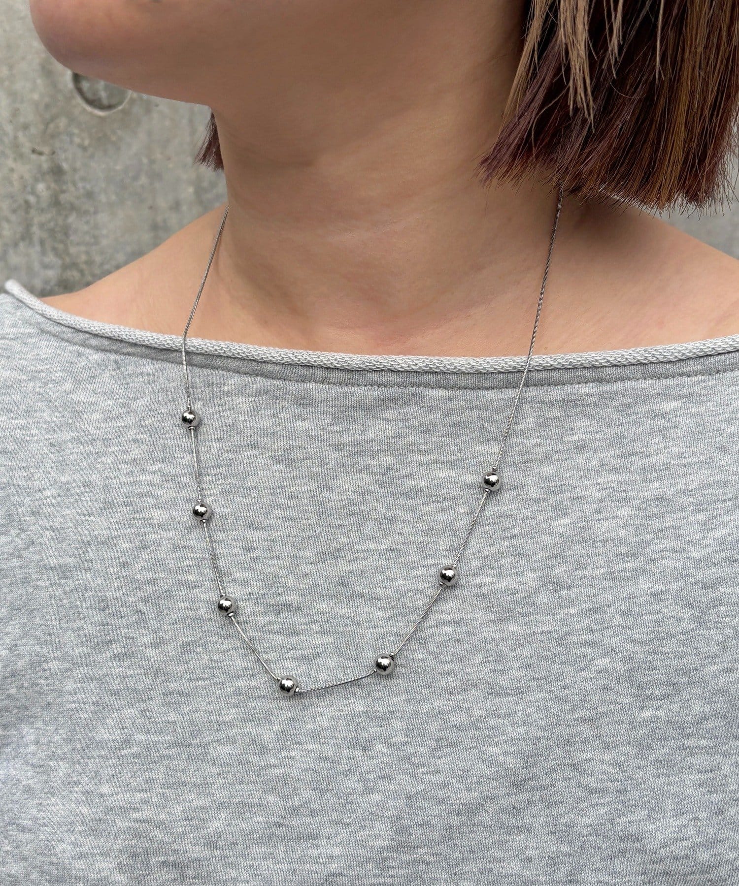 Lattice(ラティス) ＜ステンレス＞メタルボールネックレス