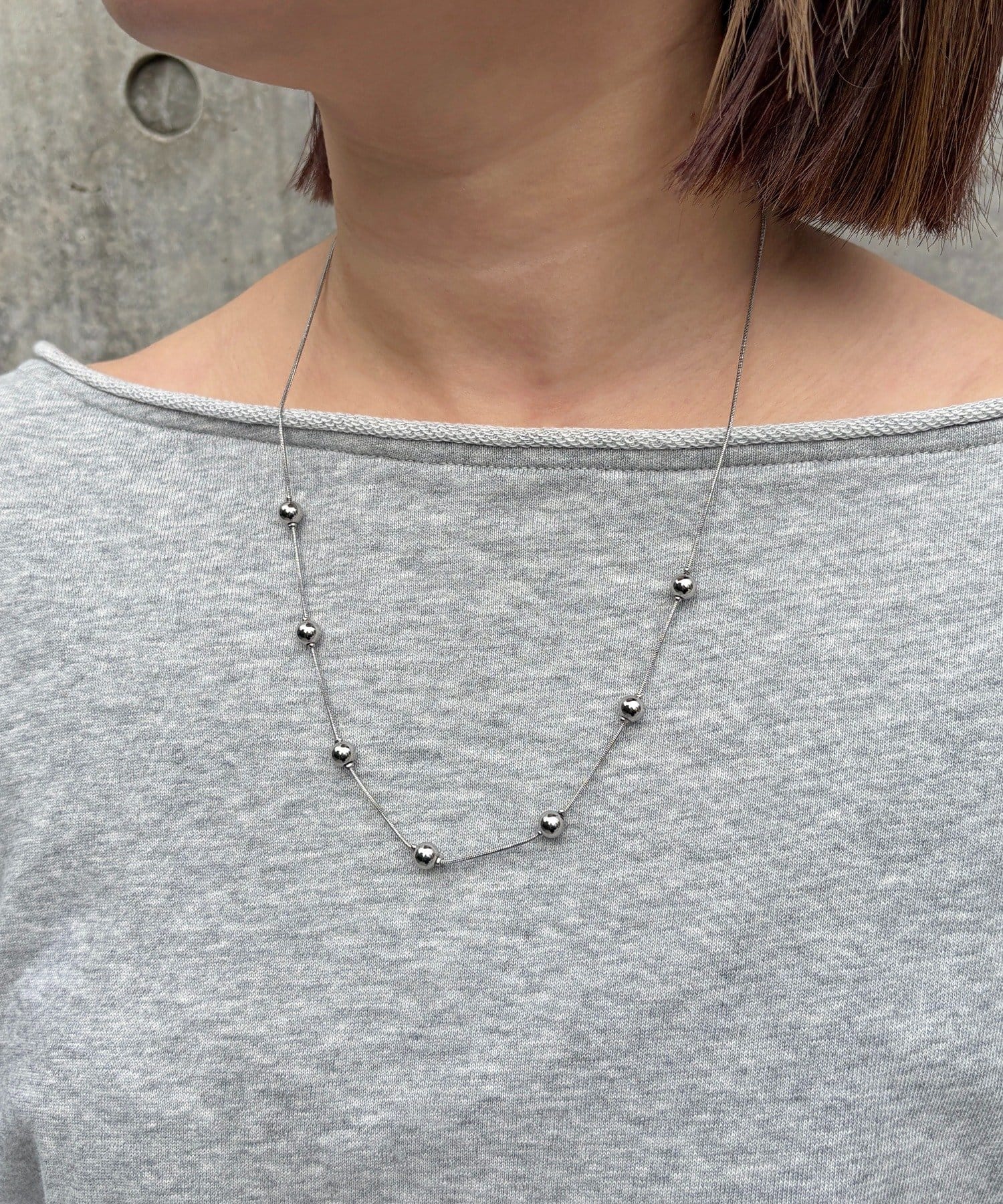 Lattice(ラティス) ＜ステンレス＞メタルボールネックレス