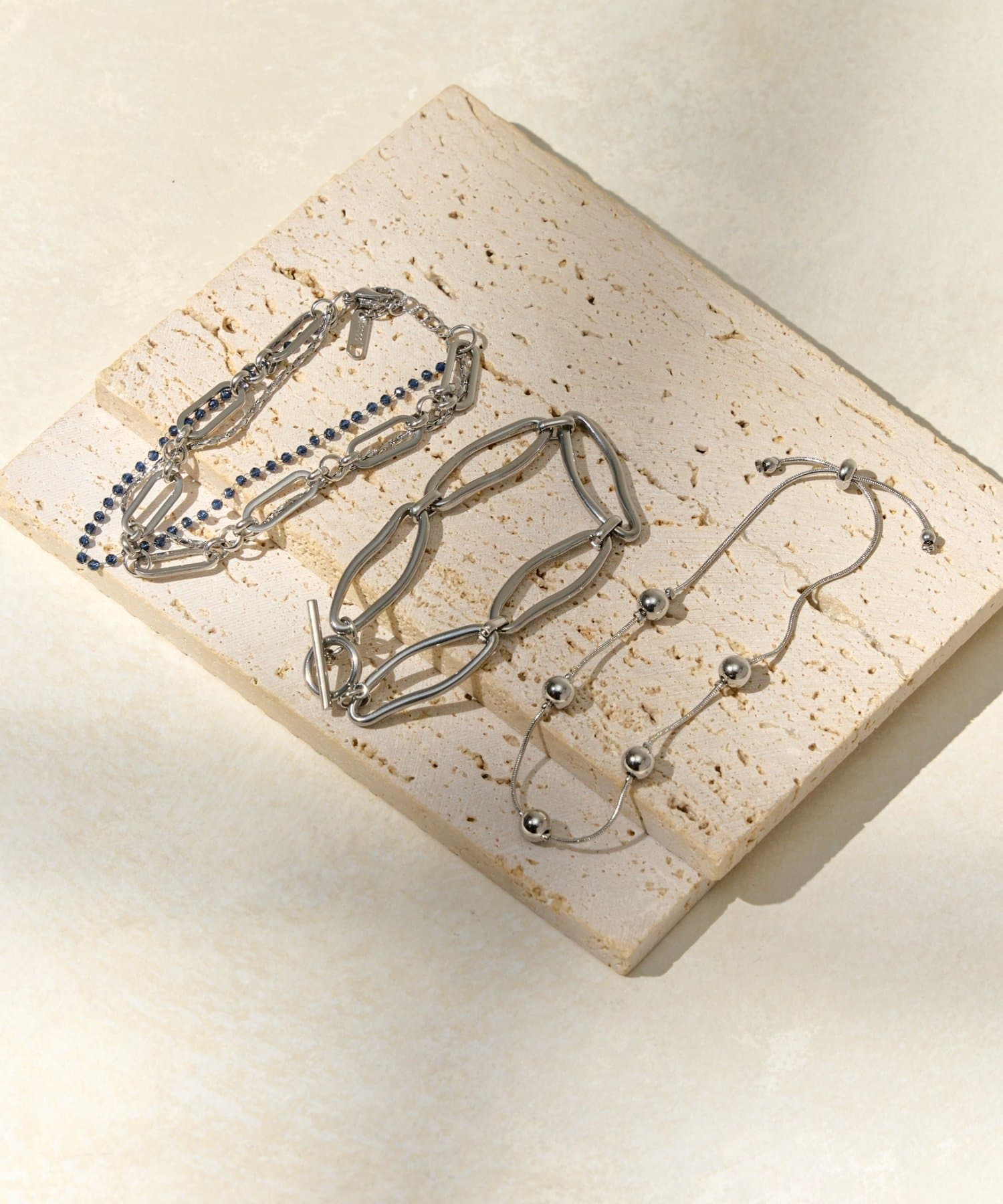 Lattice(ラティス) ＜ステンレス＞ボールスライドブレスレット