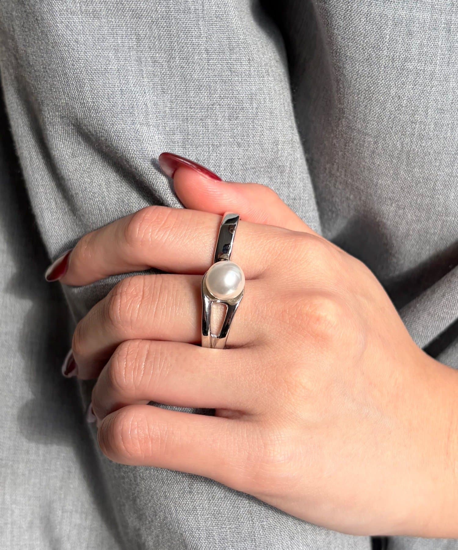 Lattice(ラティス) パールダブルフィンガーリング