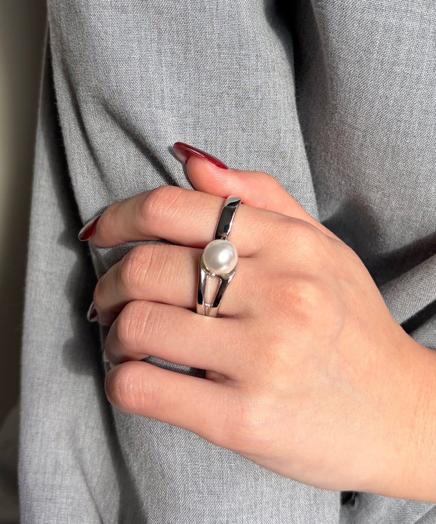 Lattice(ラティス) パールダブルフィンガーリング