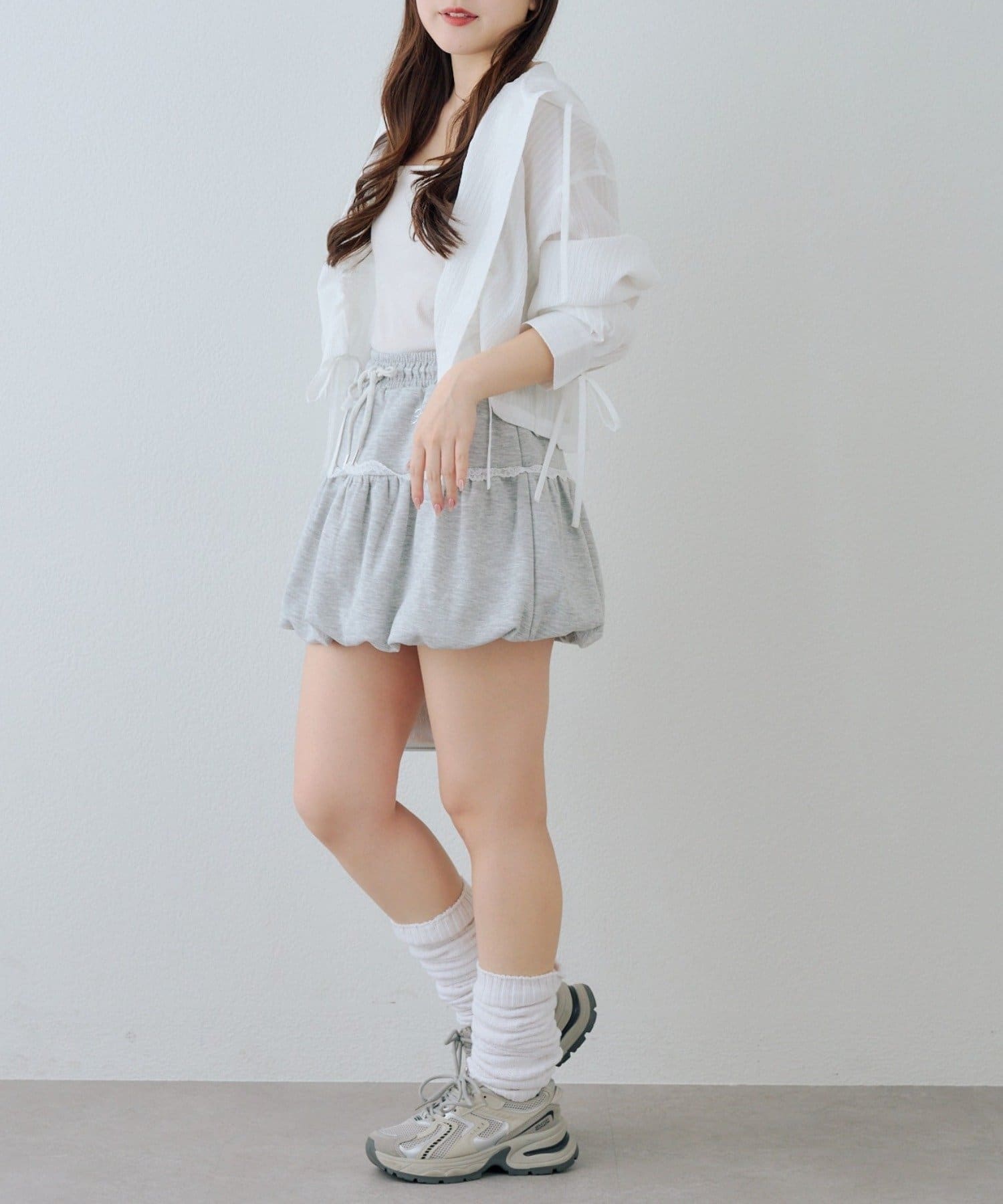 NICE CLAUP / OLIVE des OLIVE OUTLET(ナイスクラップ  / オリーブ デ オリーブ アウトレット) 【continuer】ドロストフードシャツ