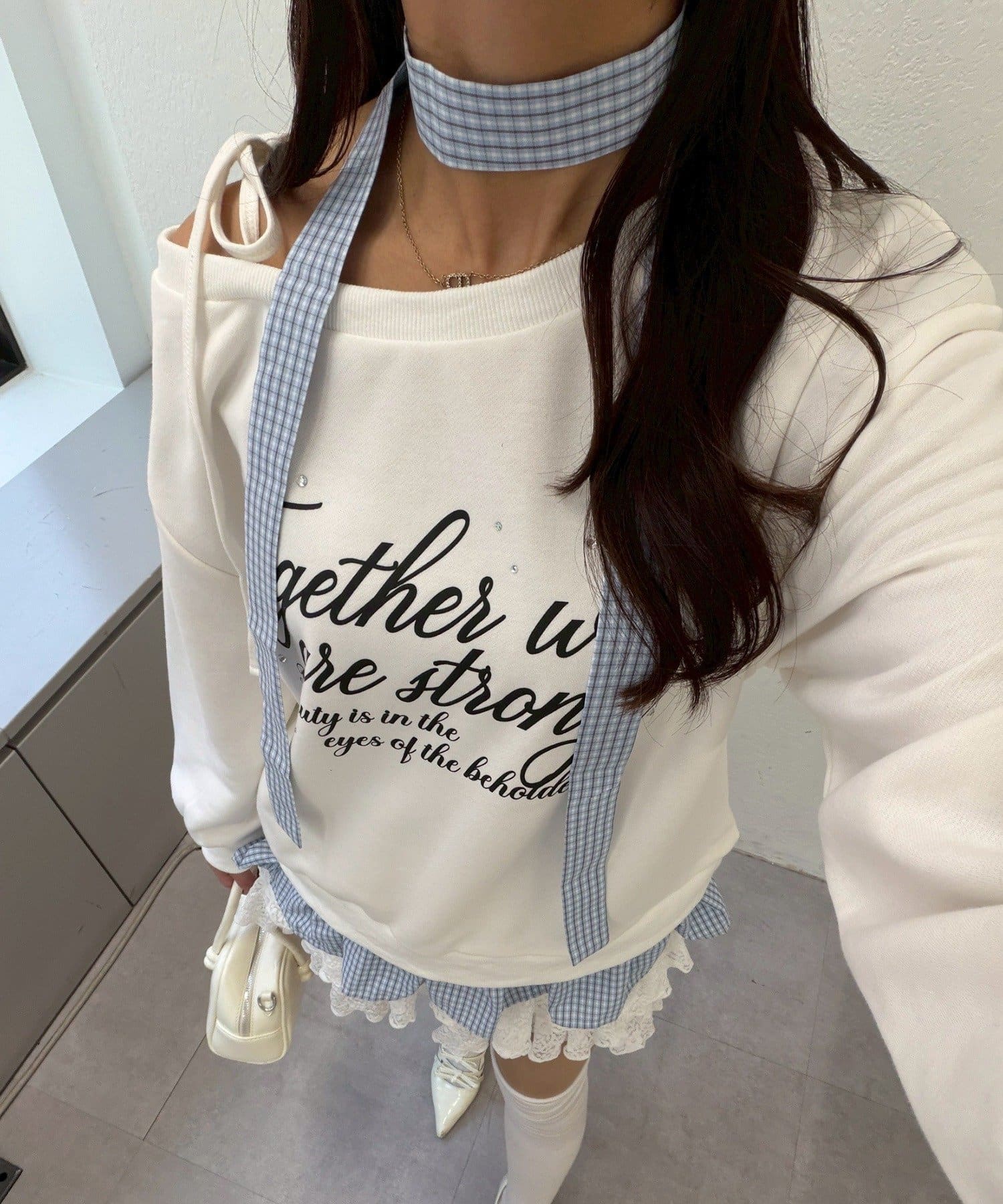 NICE CLAUP / OLIVE des OLIVE OUTLET(ナイスクラップ  / オリーブ デ オリーブ アウトレット) 【continuer】ワンショルドッキングチュニック